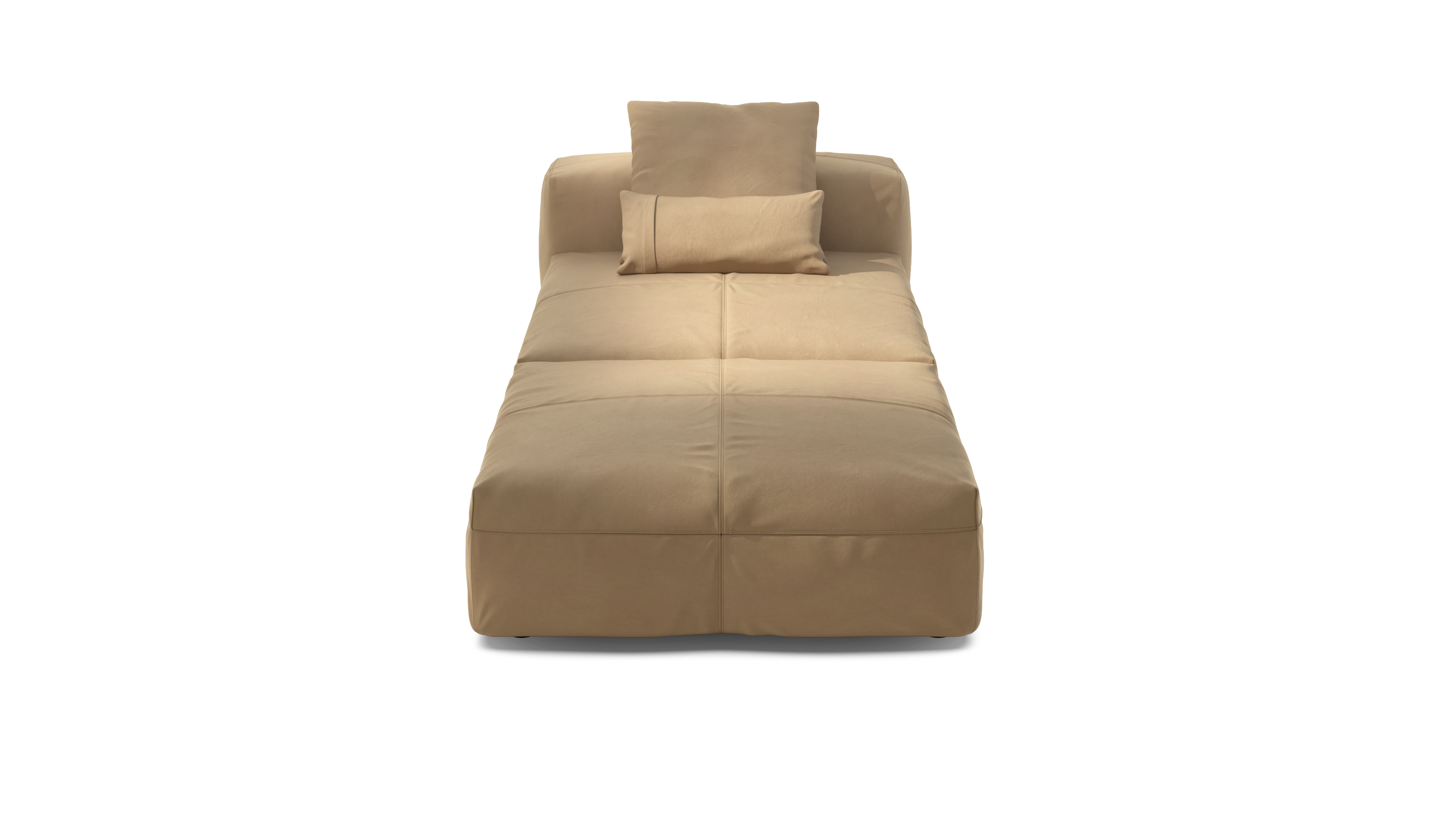 vetsak Set 07 Sun Lounger divano pelle beige 2 posti