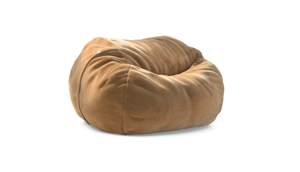 vetsak Cover Large fodera pouf velluto a coste cammello