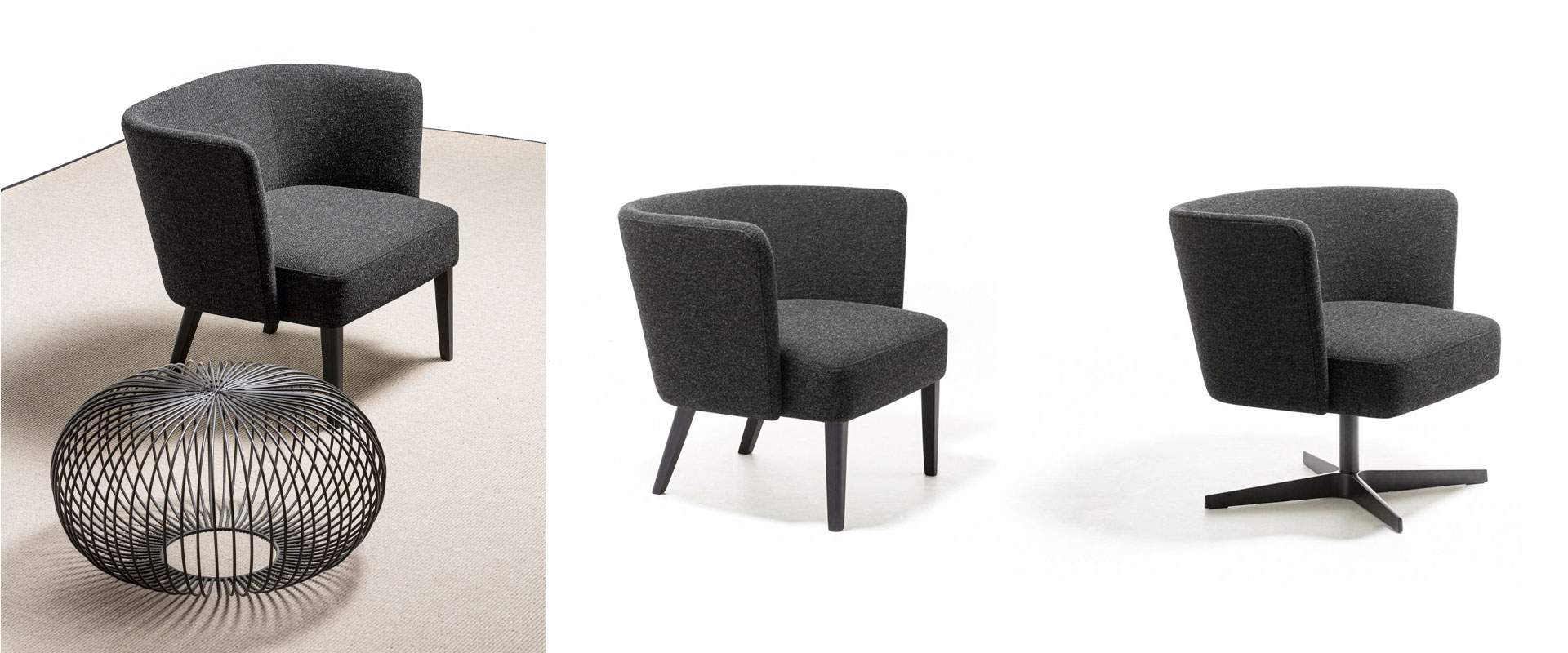 La Cividina Velour poltrona lounge seduta profonda