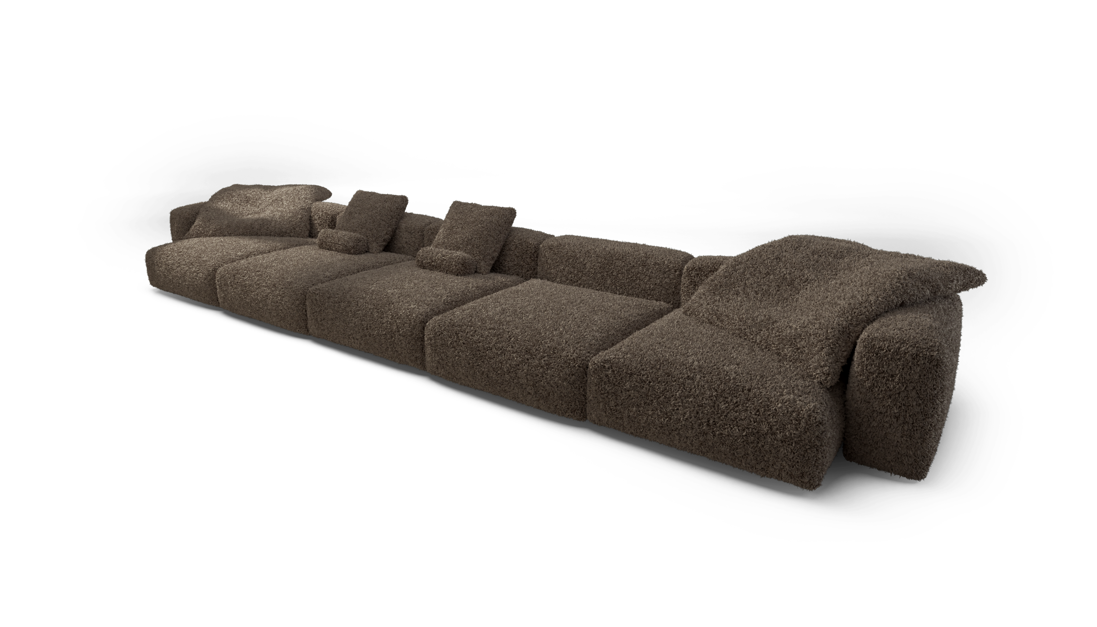 vetsak Sofa Set 06 divano angolare 6,5 posti cacao