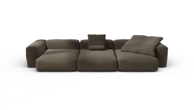 vetsak Sofa Set 05 divano modulare marrone 5 posti