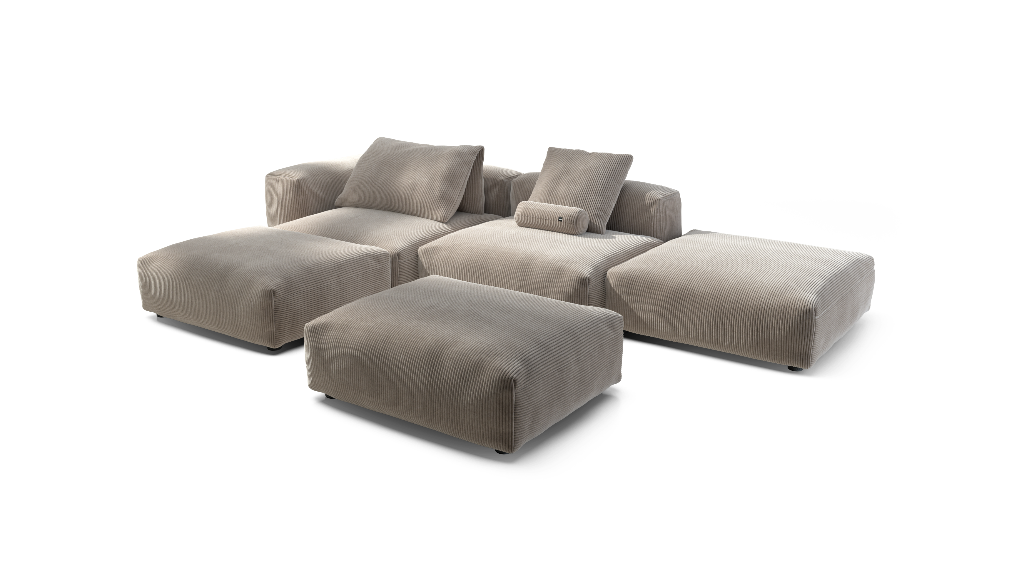 vetsak Set 09 The Island divano modulare 7 posti platinum