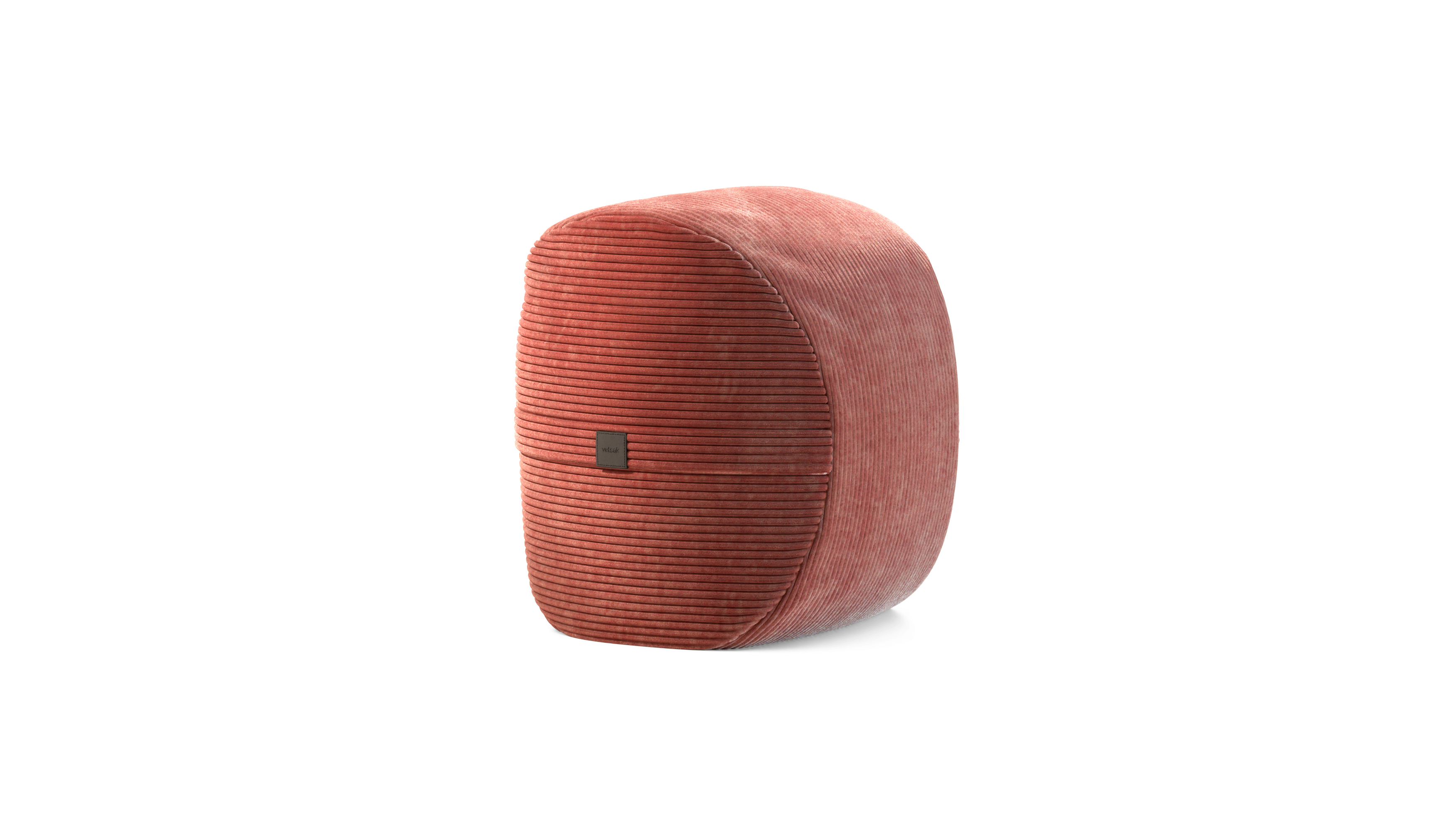 vetsak Footsak poggiapiedi pouf cord velour brick uso quotidiano