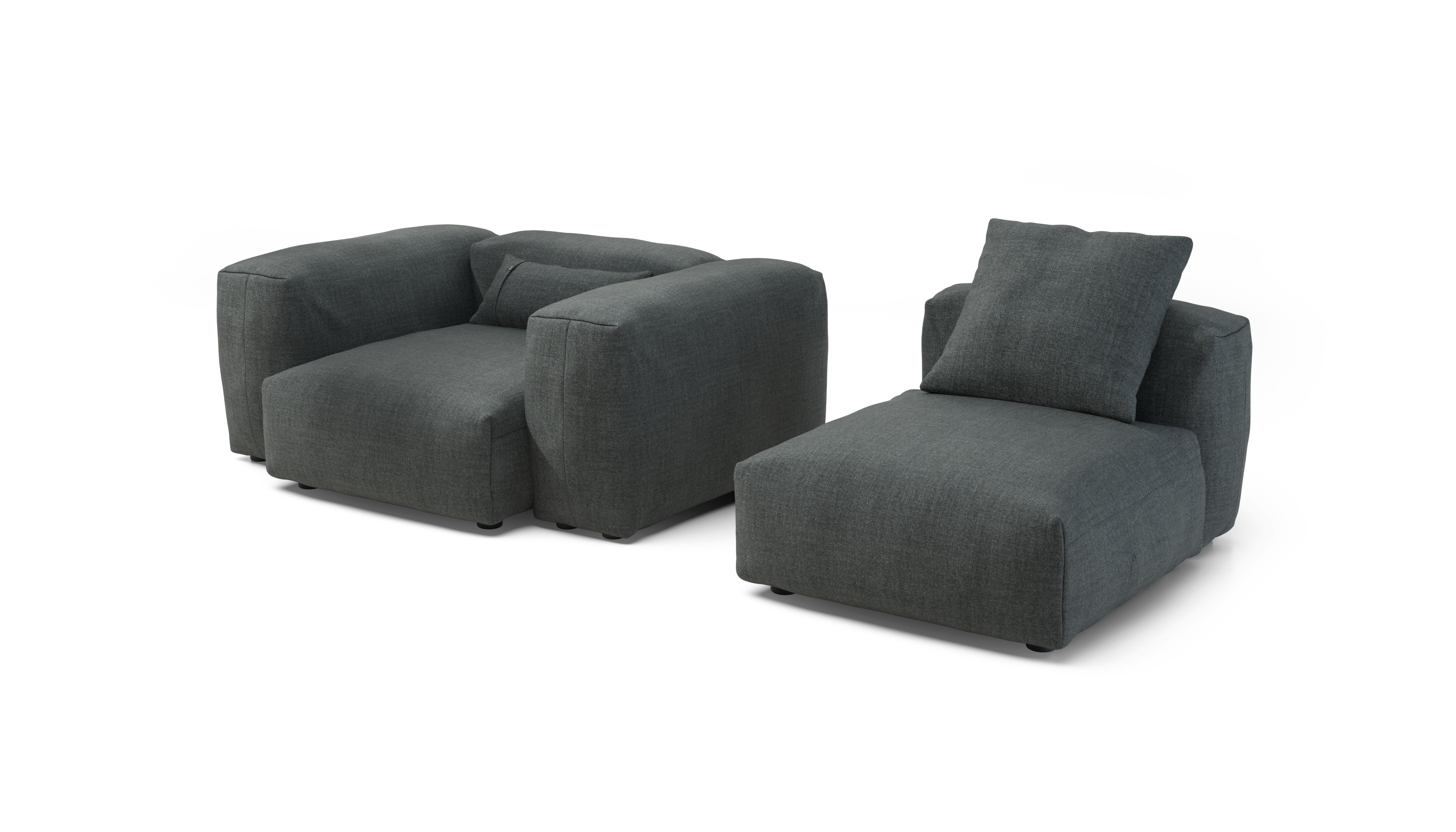 vetsak Sofa Set 02 Medium divano grigio 230x115 esterno