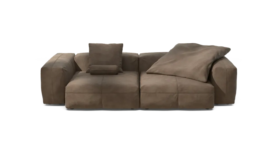 vetsak Sofa Set 02 Large divano Cacao in pelle 4 posti