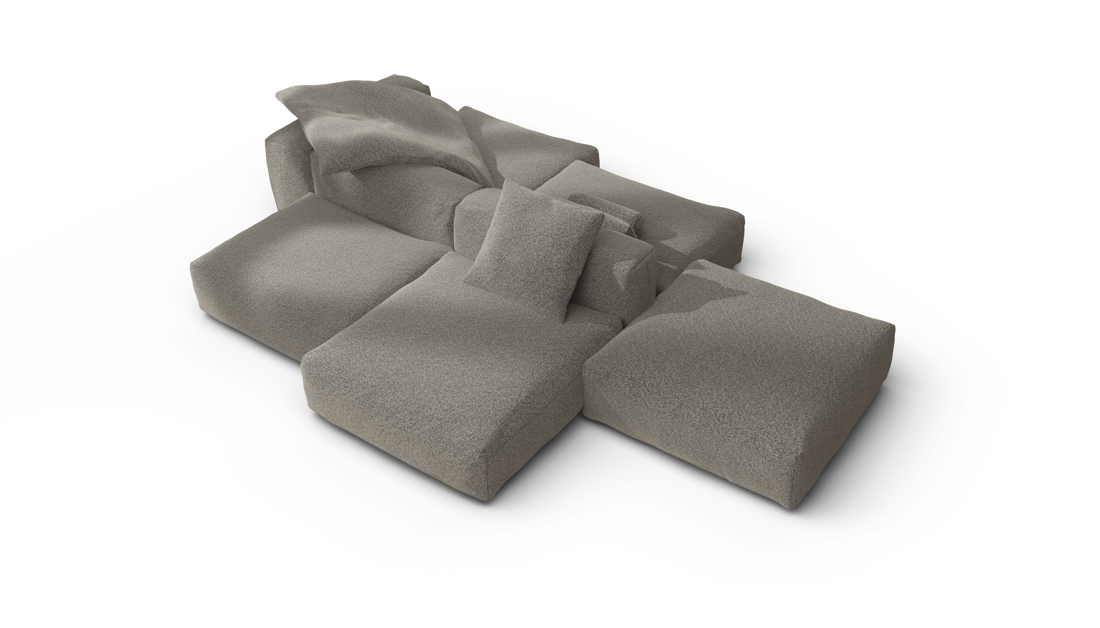 vetsak Sofa Set 09 The Island divano modulare platinum 346x241