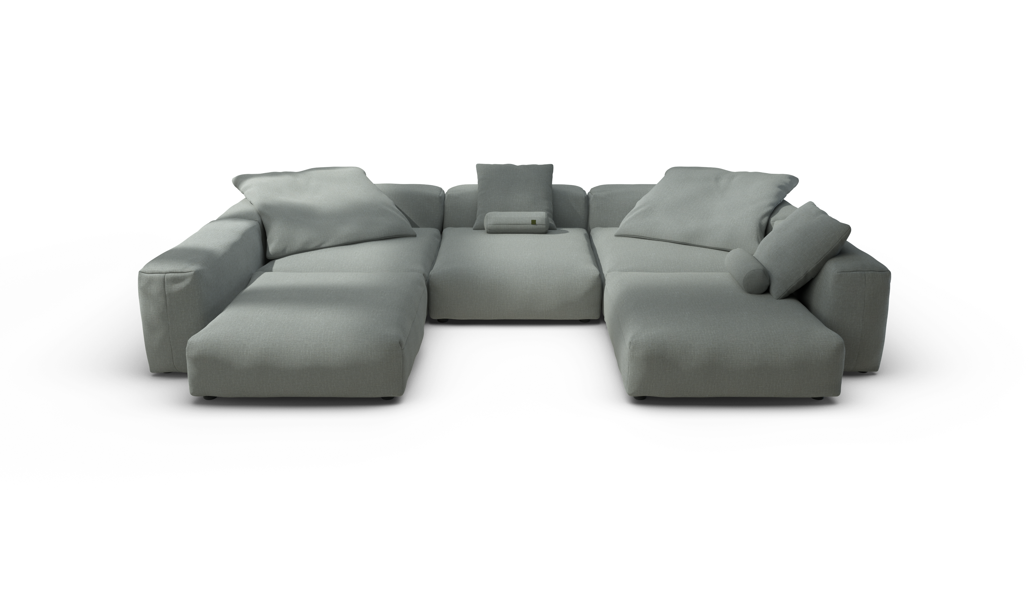 vetsak Sofa Set 06 divano modulare salvia 377x241 cm seduta profonda