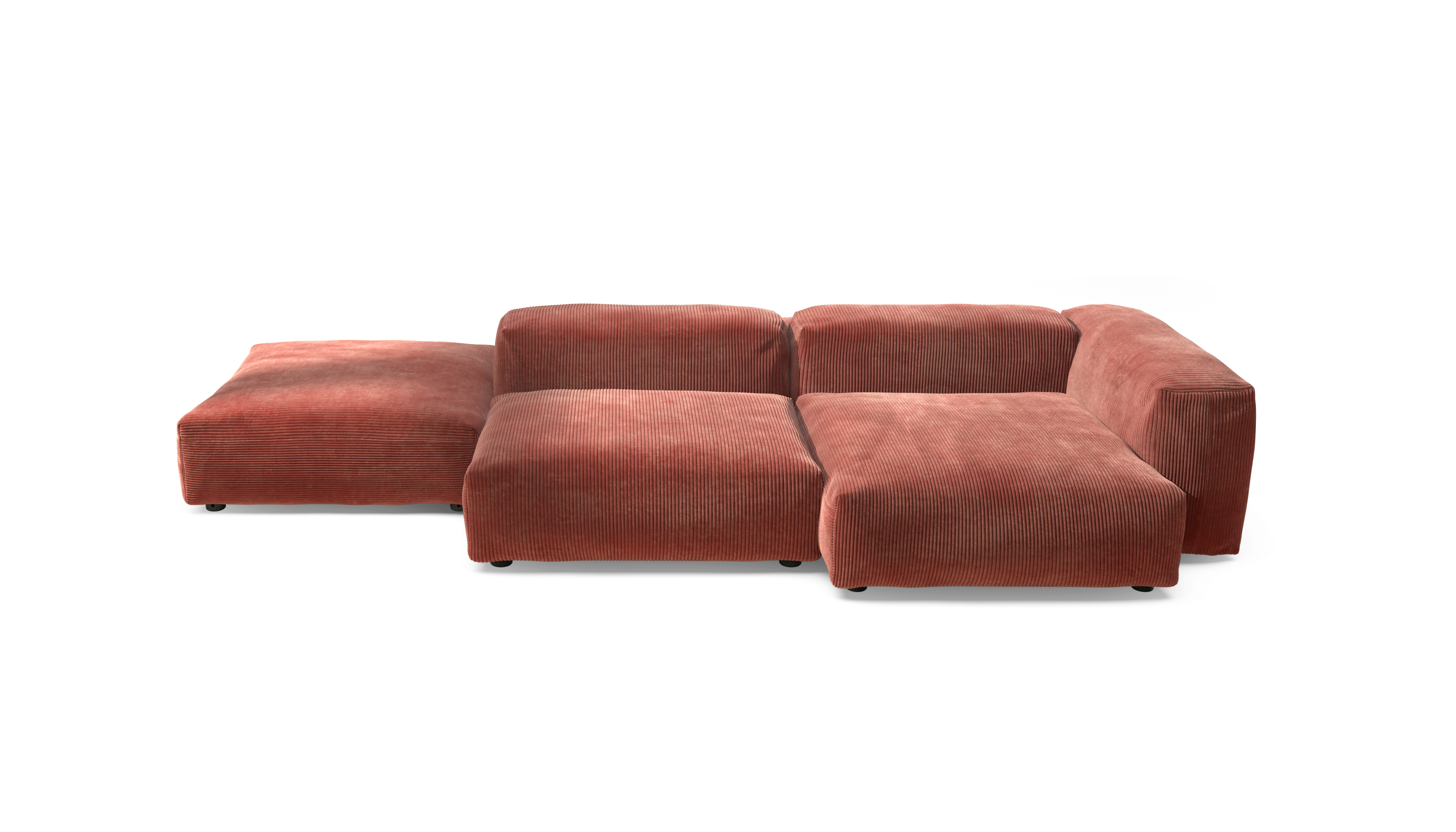 vetsak Sofa Set 09 The Island divano 6 posti mattone velluto