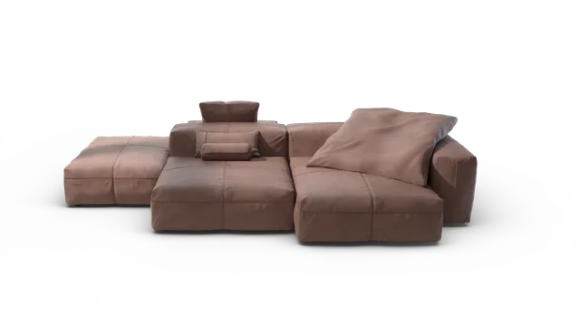 vetsak Sofa Set 09 The Island divano modulare pelle pietra