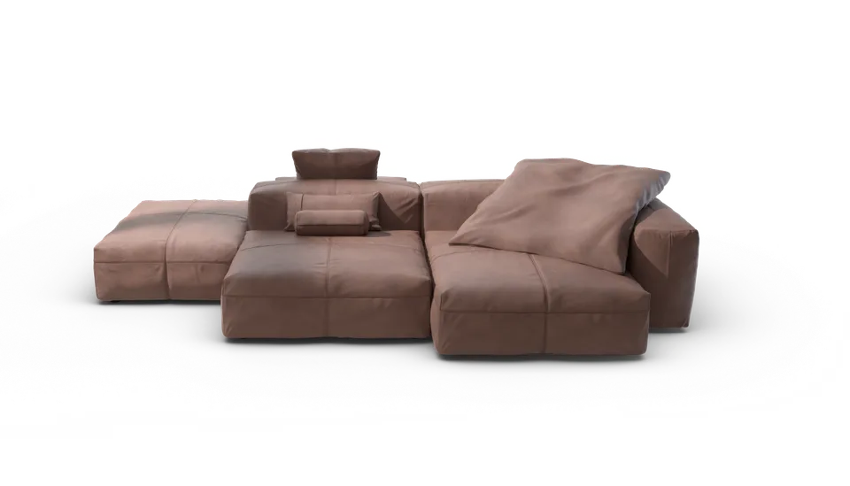 vetsak Sofa Set 09 The Island divano modulare pelle pietra