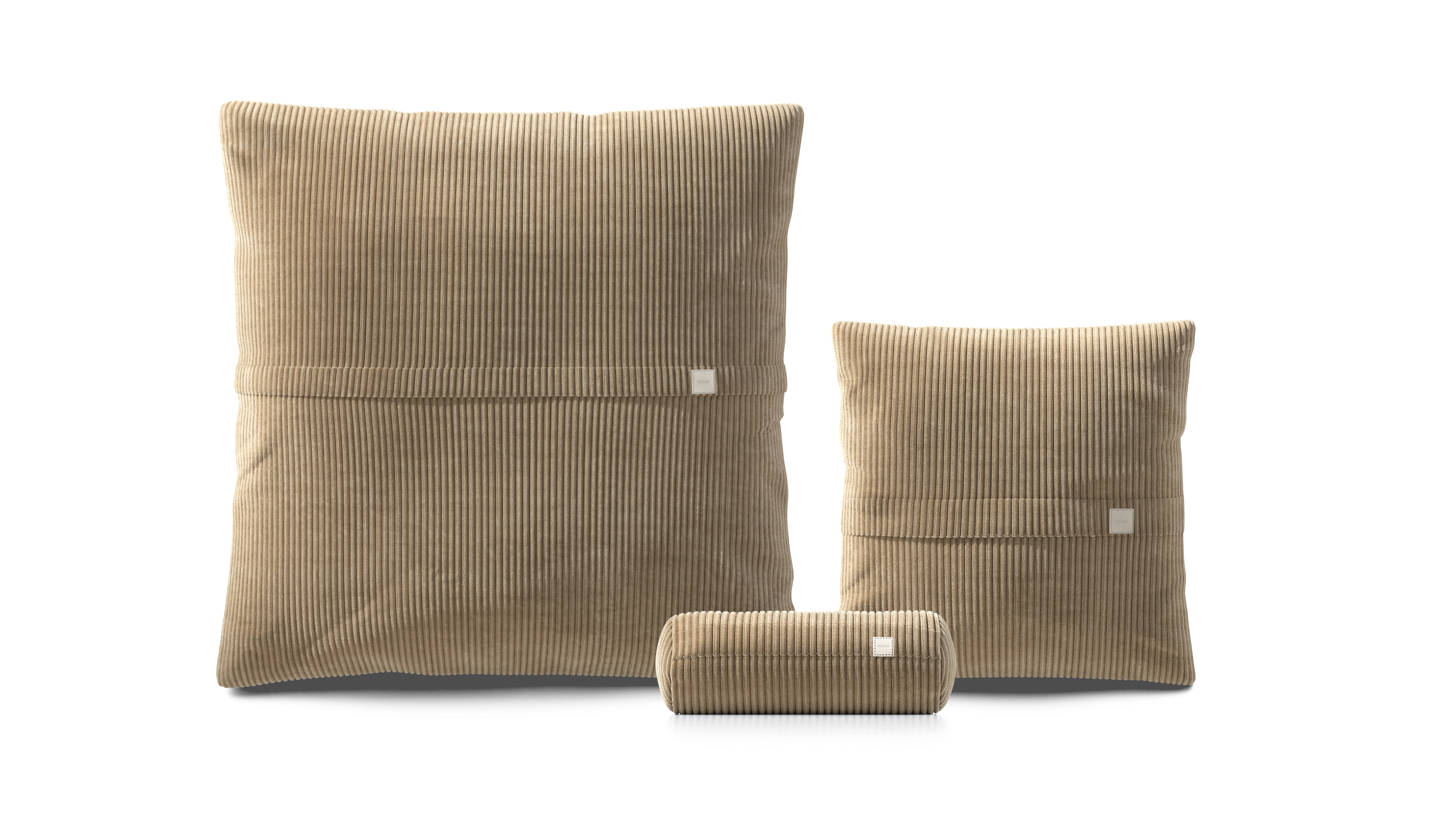 vetsak Pillow Set 2 set 2 cuscini sabbia velluto a coste