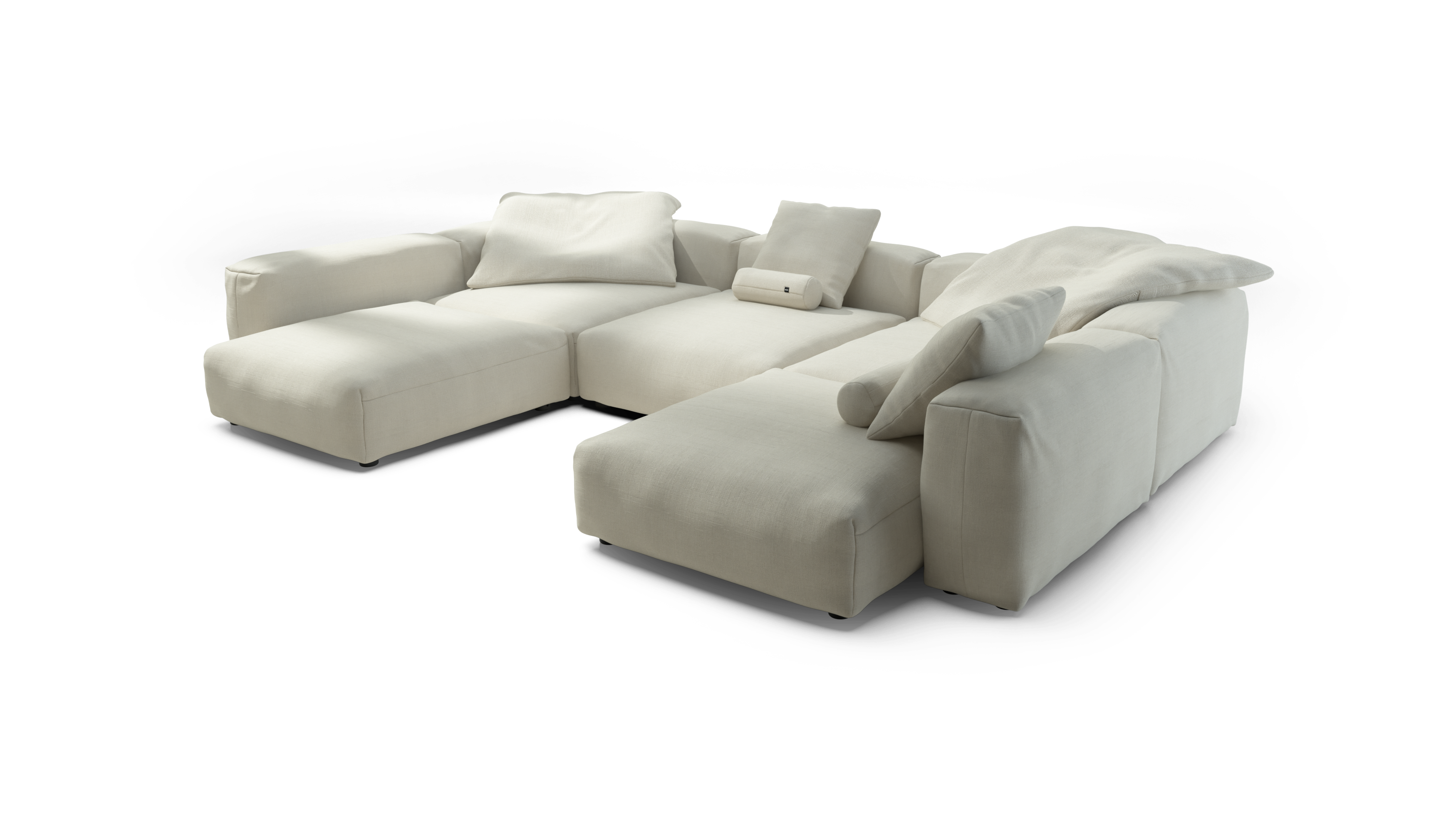 vetsak Sofa Set 06 divano modulare a U Pique Creme 377x241