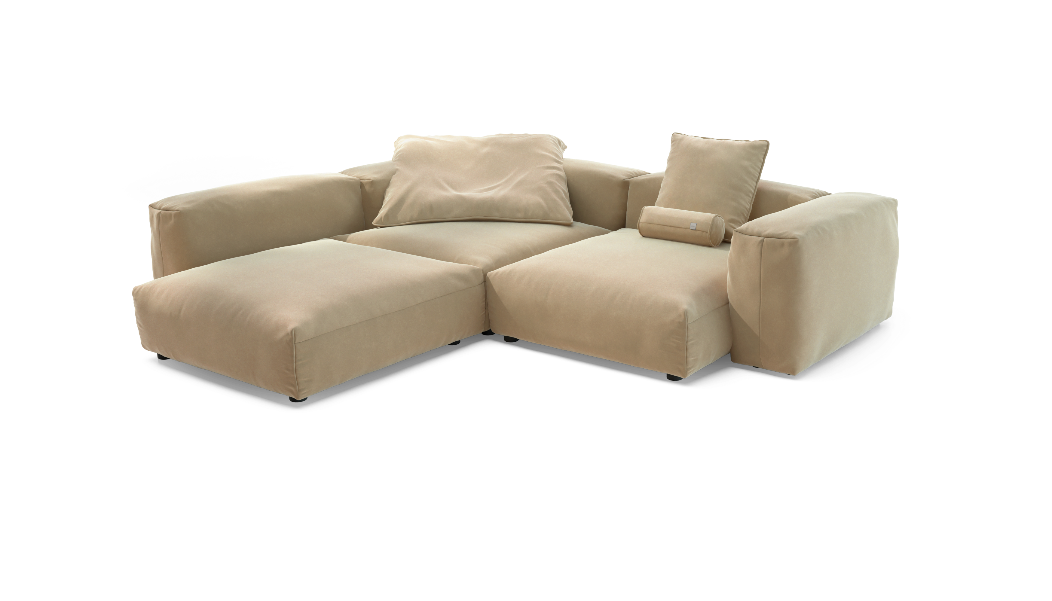 vetsak Sofa Set 05 divano angolare 5 posti crema suave