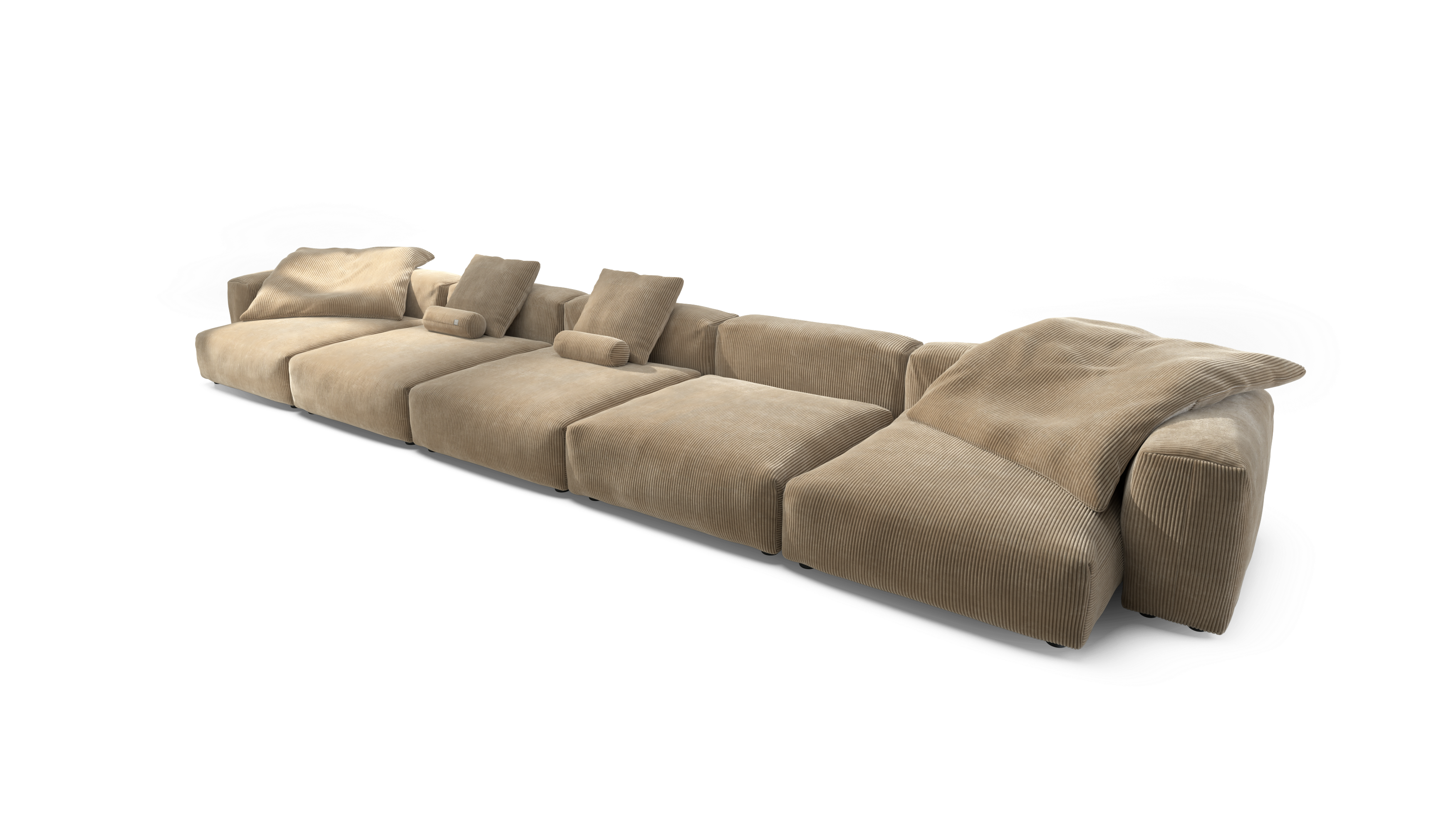 vetsak Sofa Set 06 divano angolare sabbia velluto a coste