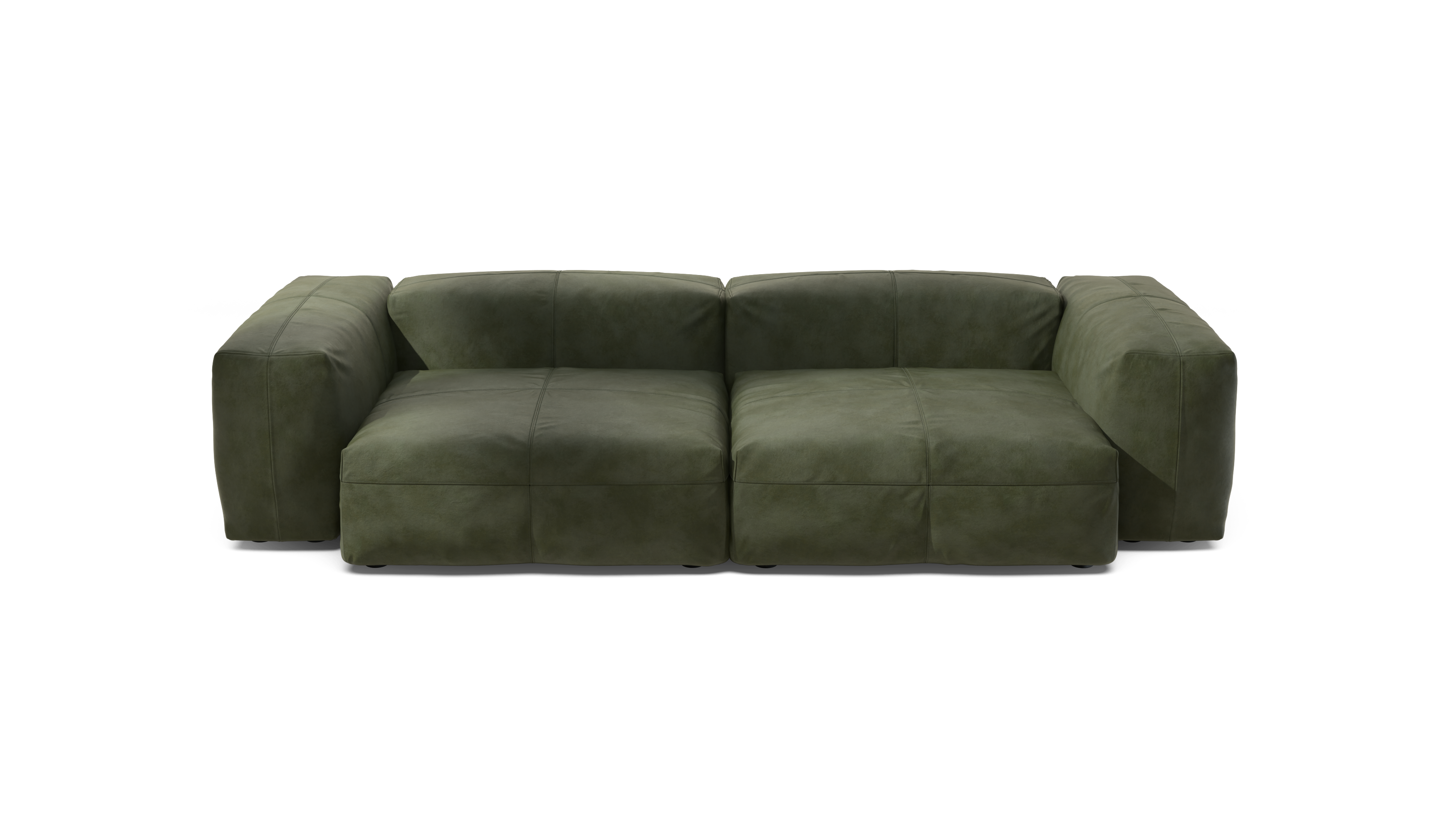 vetsak Sofa Set 02 Large divano modulare oliva pelle
