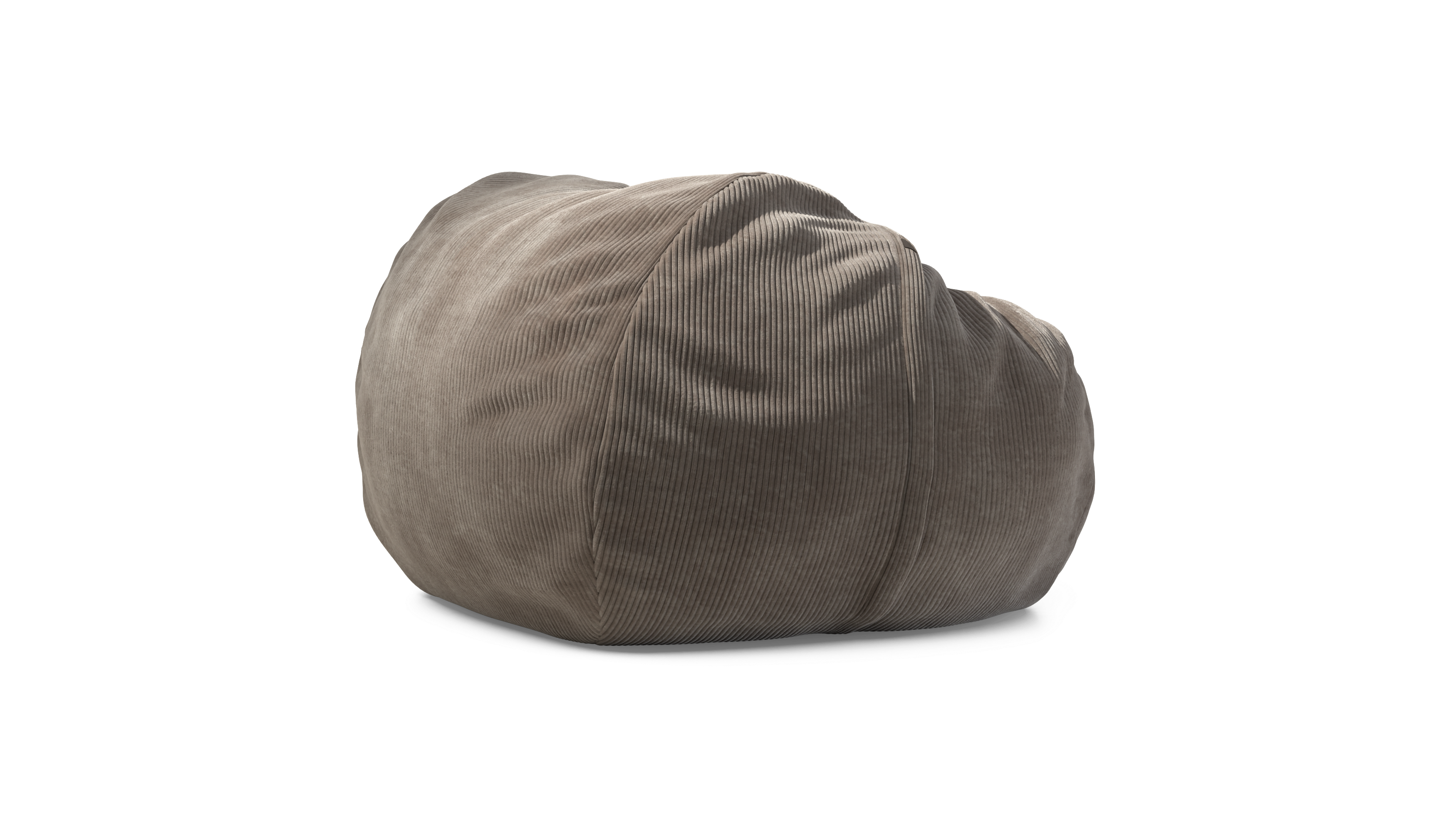 vetsak Pouf Large beanbag Cord Velour moka sfoderabile