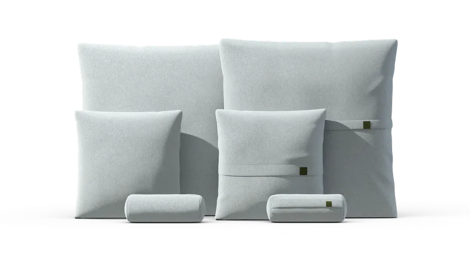 vetsak Pillow Set 3 set cuscini piqué turchese