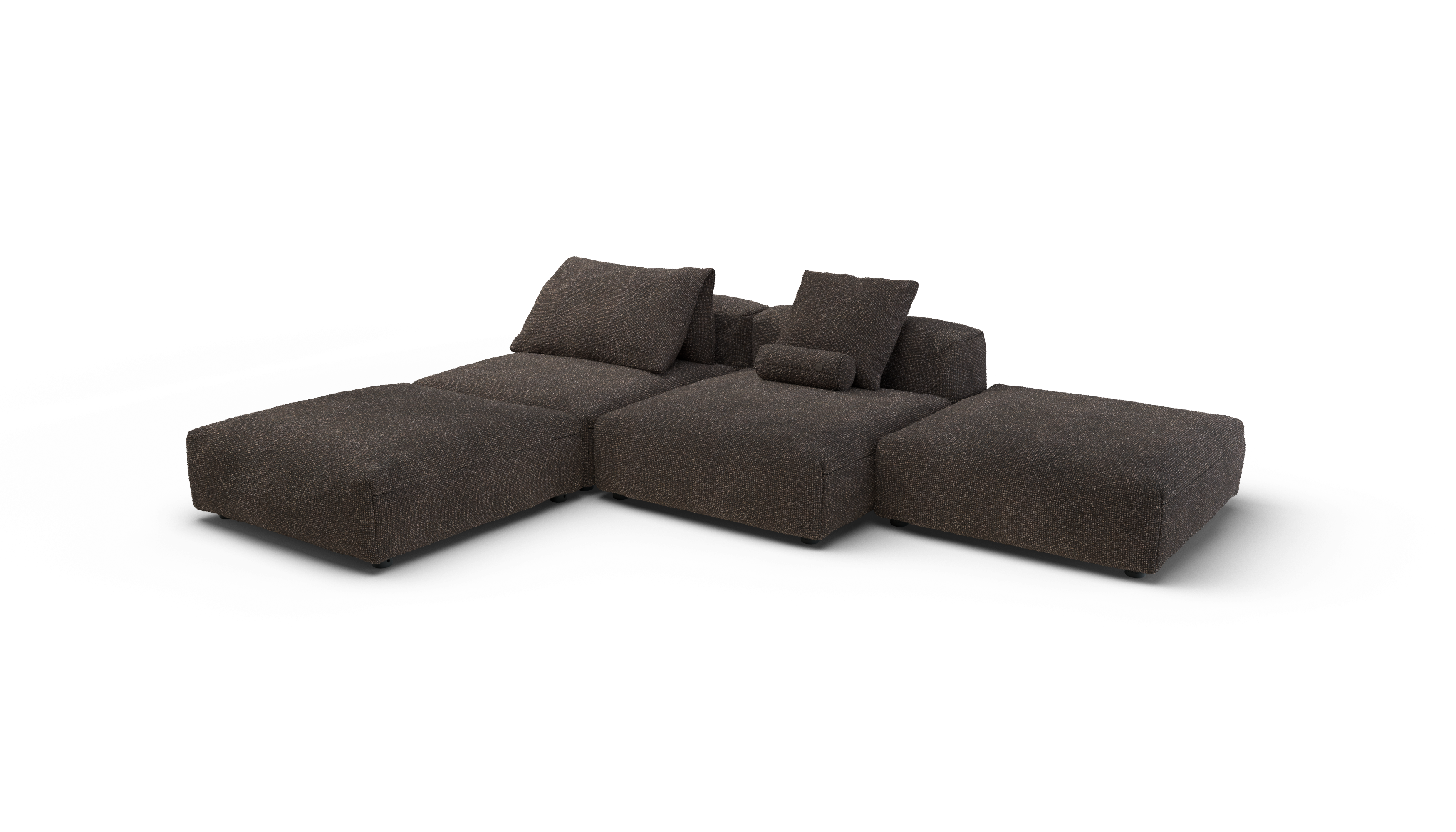 vetsak Sofa Set 08 Daybed divano modulare 6 posti nub noce
