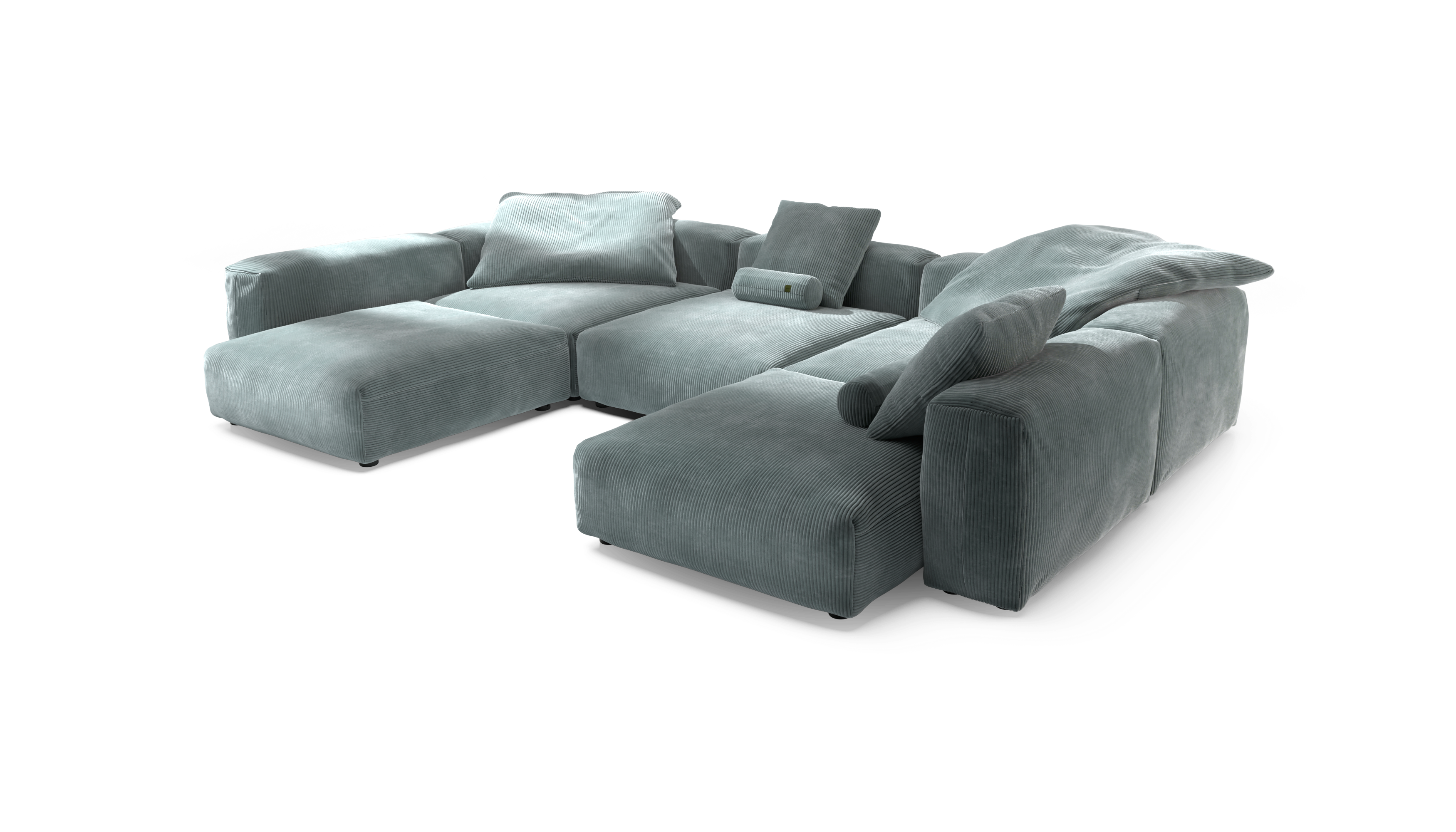 vetsak Sofa Set 06 divano menta Cord Velour a U