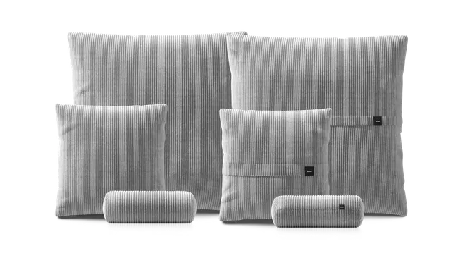 vetsak Cord Velour Pillow Set 3 cuscini grigio chiaro 6 pezzi