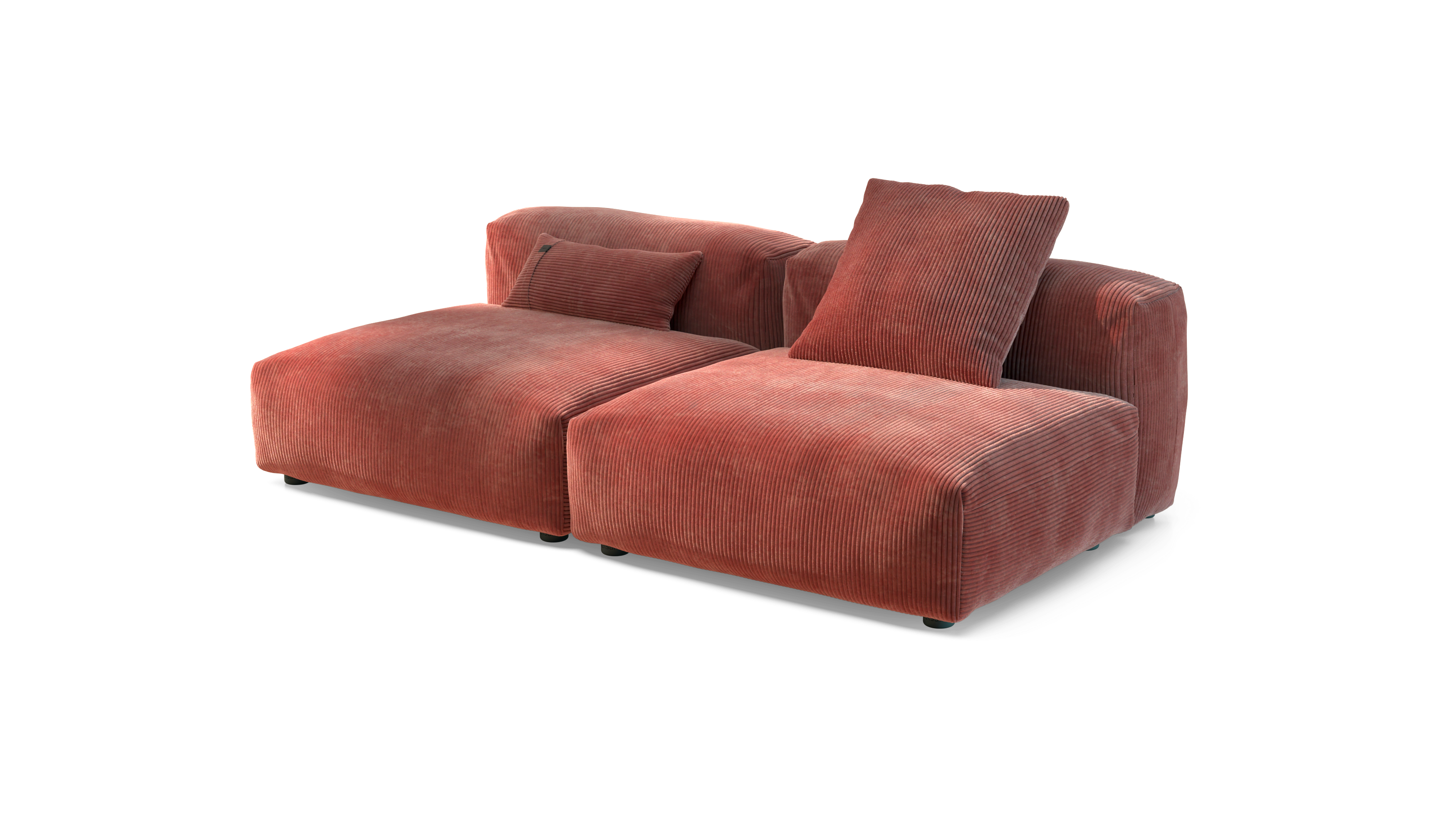 vetsak Set 01 Large divano modulare Brick Cord Velour 210x115