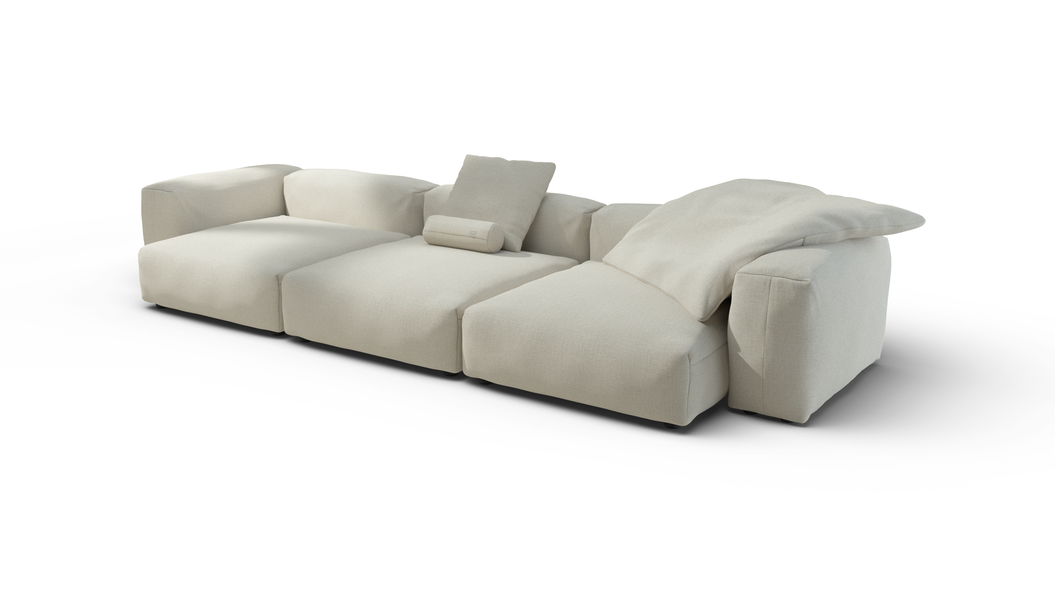 vetsak Sofa Set 05 divano modulare 5 posti ecru 377x136