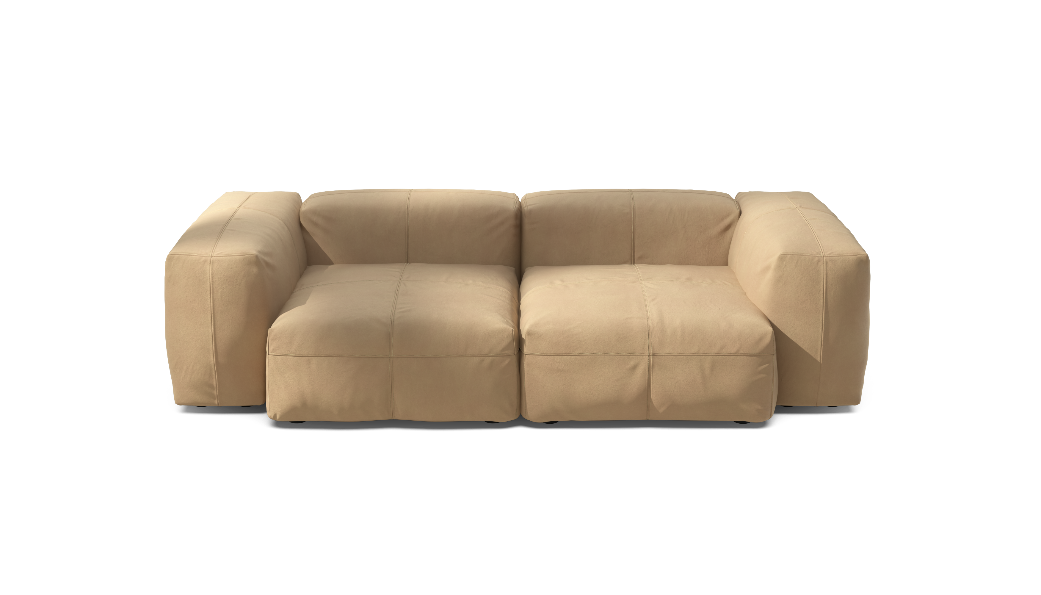 vetsak Sofa Set 02 Medium divano modulare Leather Beige 3 posti