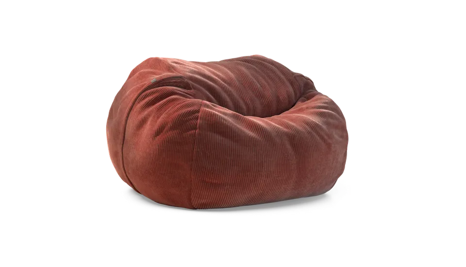 vetsak Beanbag Large pouf Cord Velour Brick sfoderabile