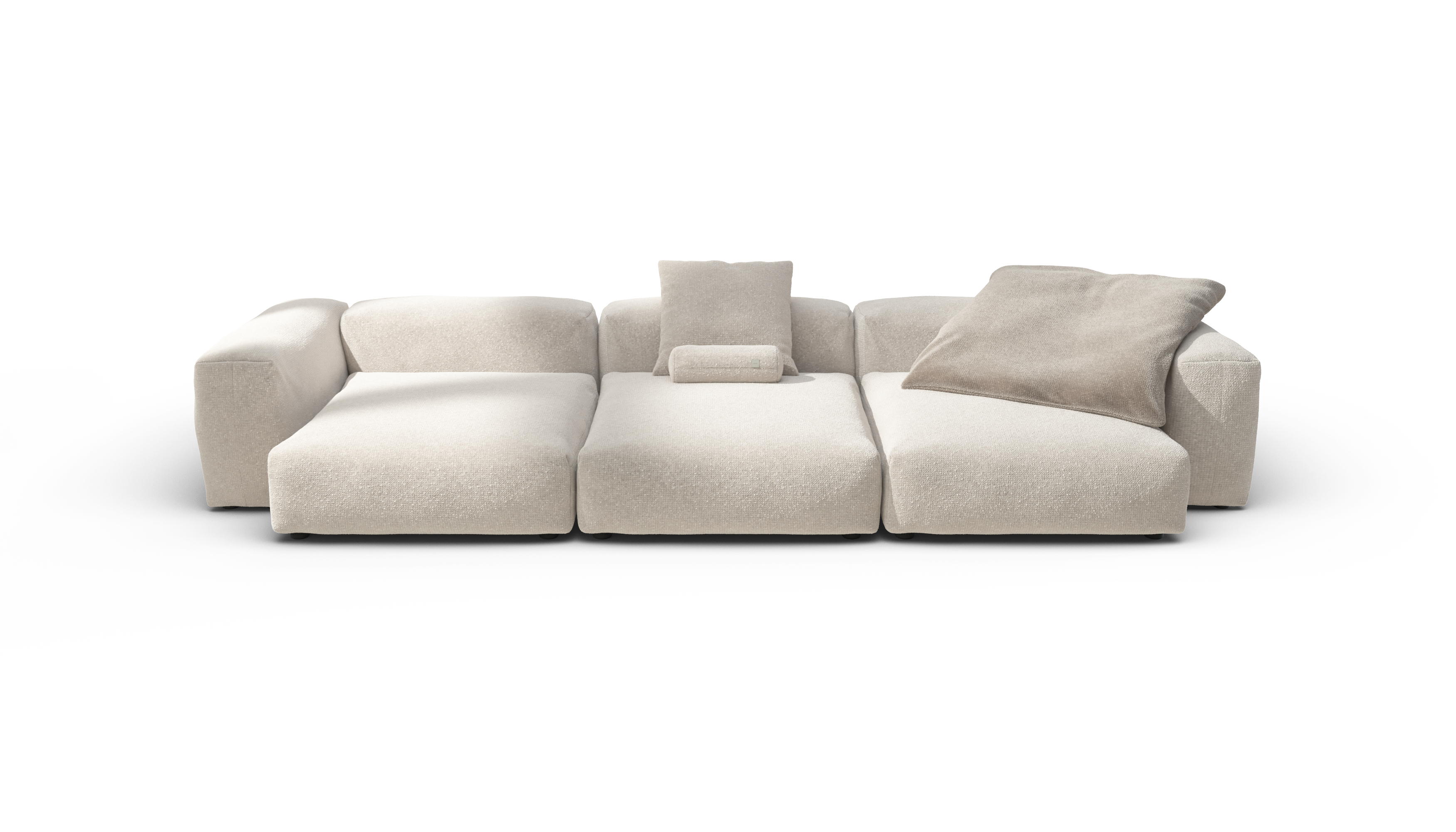 vetsak Sofa Set 05 divano componibile crema nub 377x136