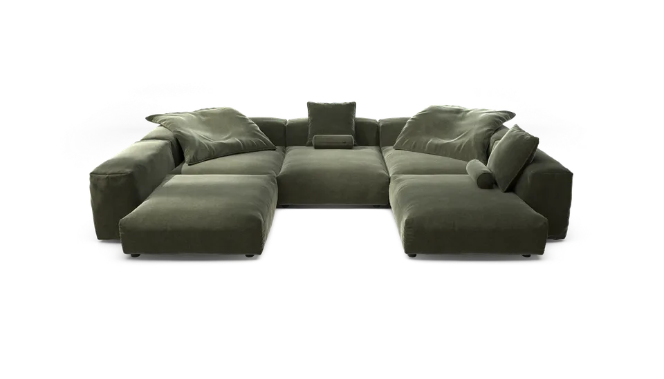 vetsak Sofa Set 06 divano modulare Suave pino 6,5 posti a U