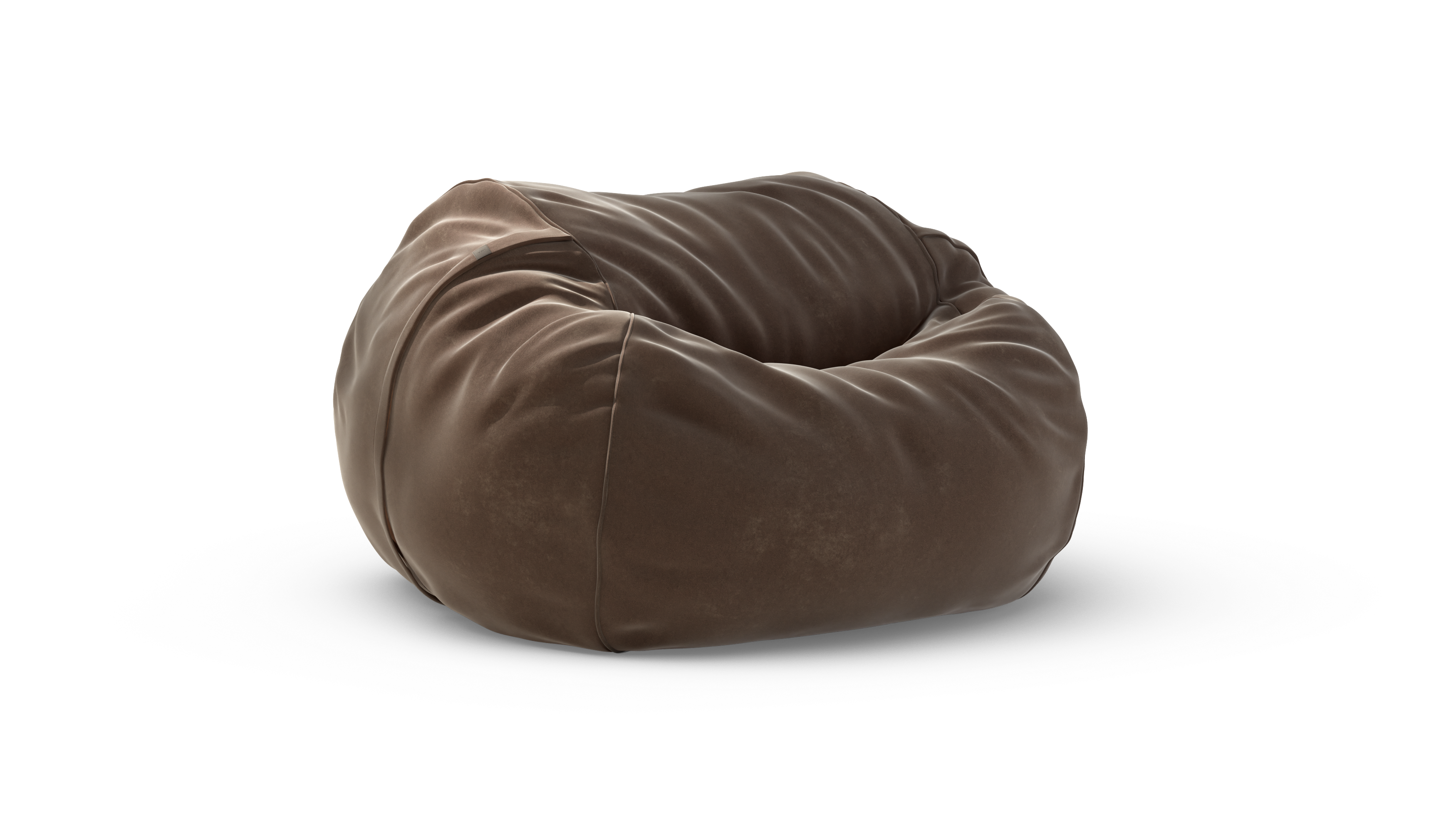 vetsak Pouf Large pouf espresso in Suave sfoderabile