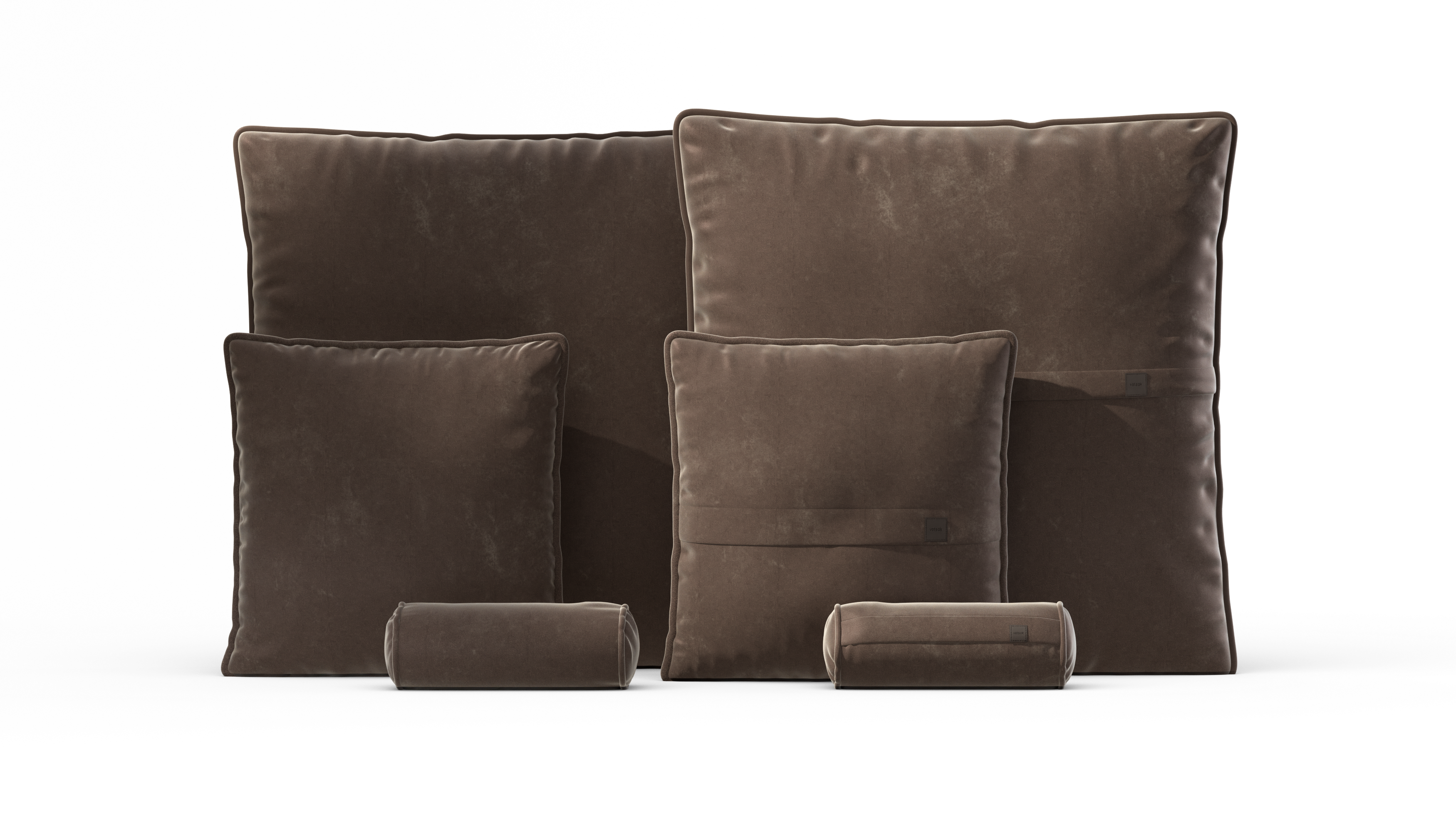Vetsak Pillow Set 3 set 3 cuscini espresso suave