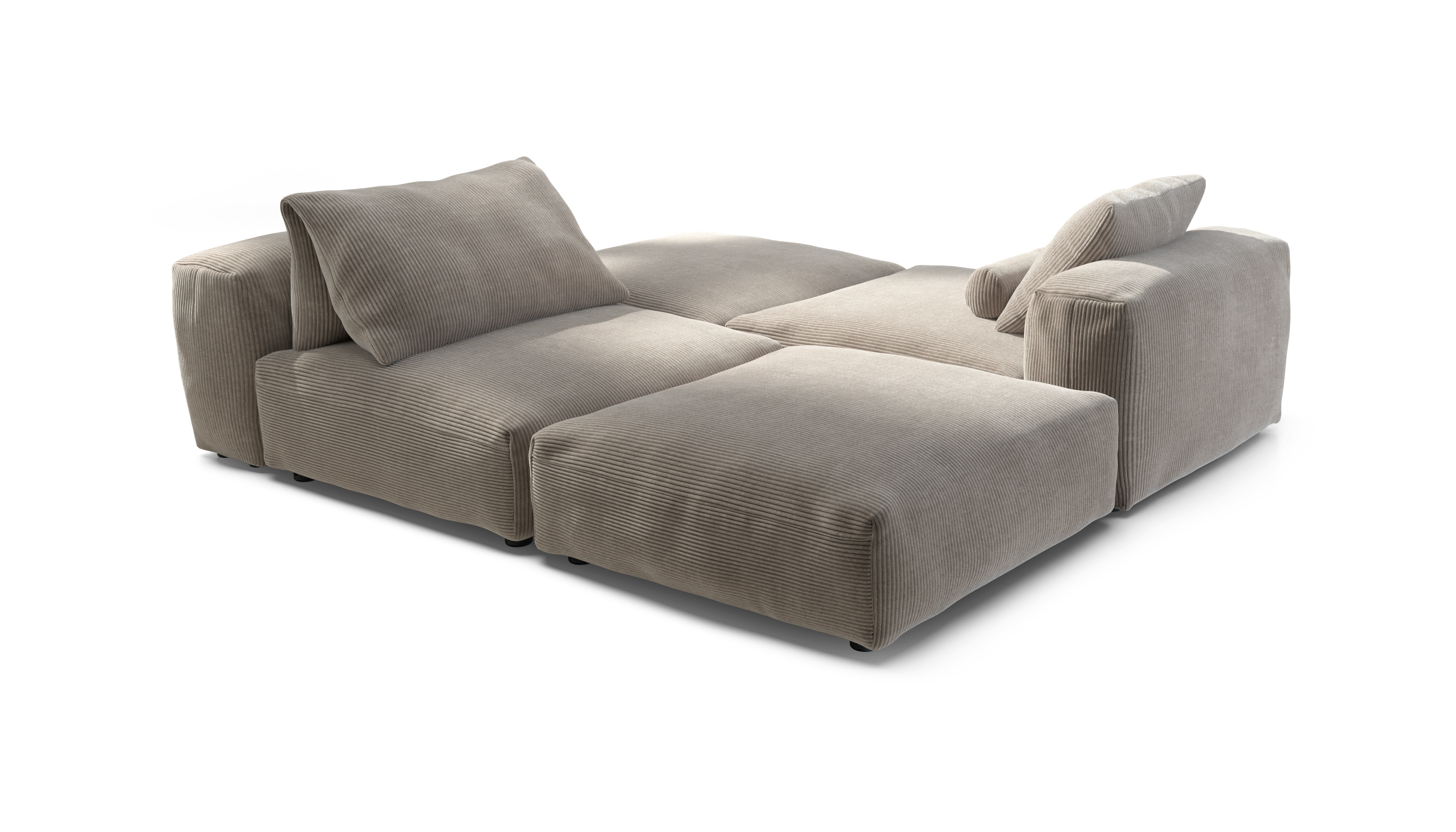 vetsak Sofa Set 08 divano cord velour platino 6 posti