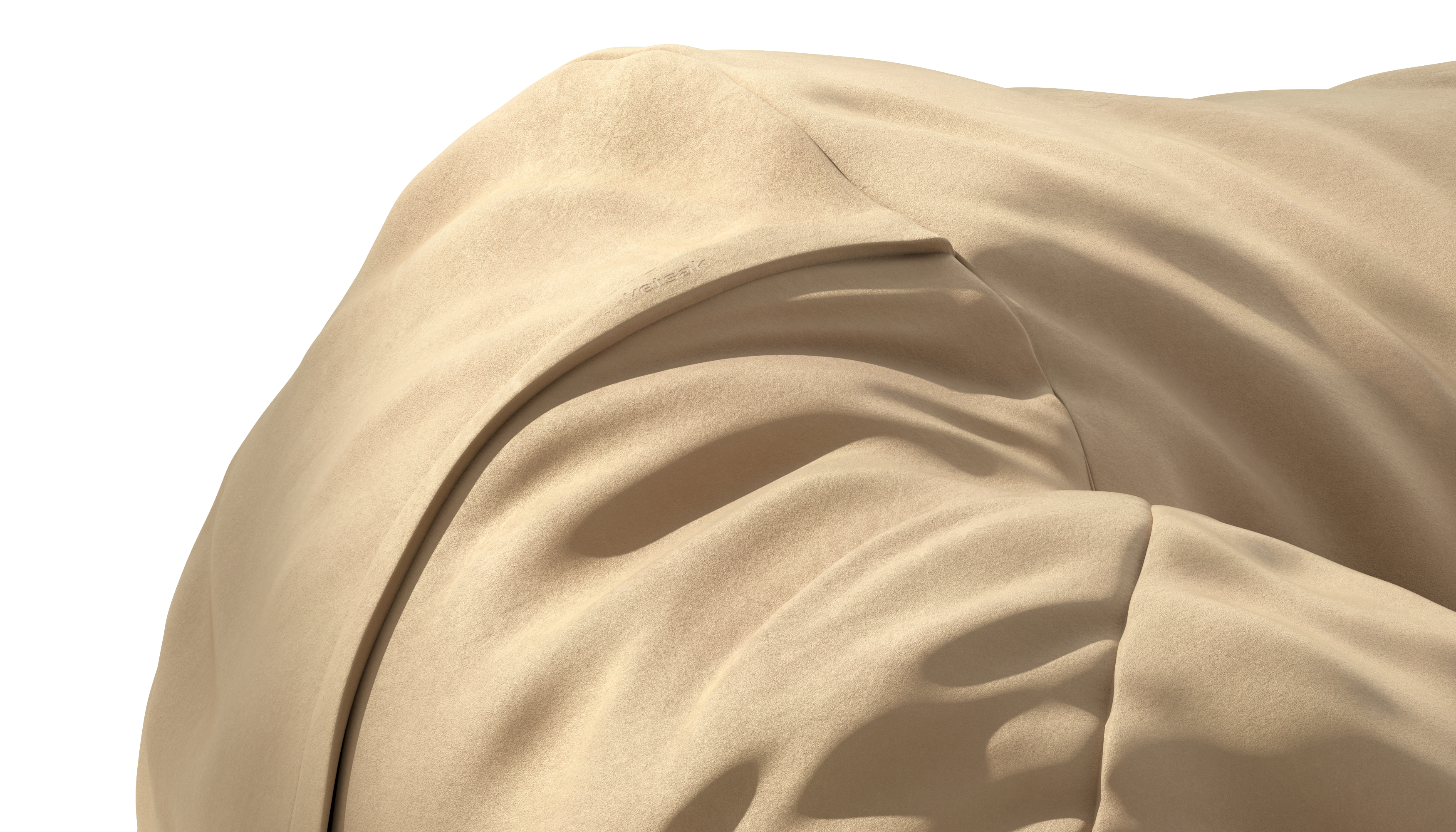 vetsak Pouf Large pouf pelle beige