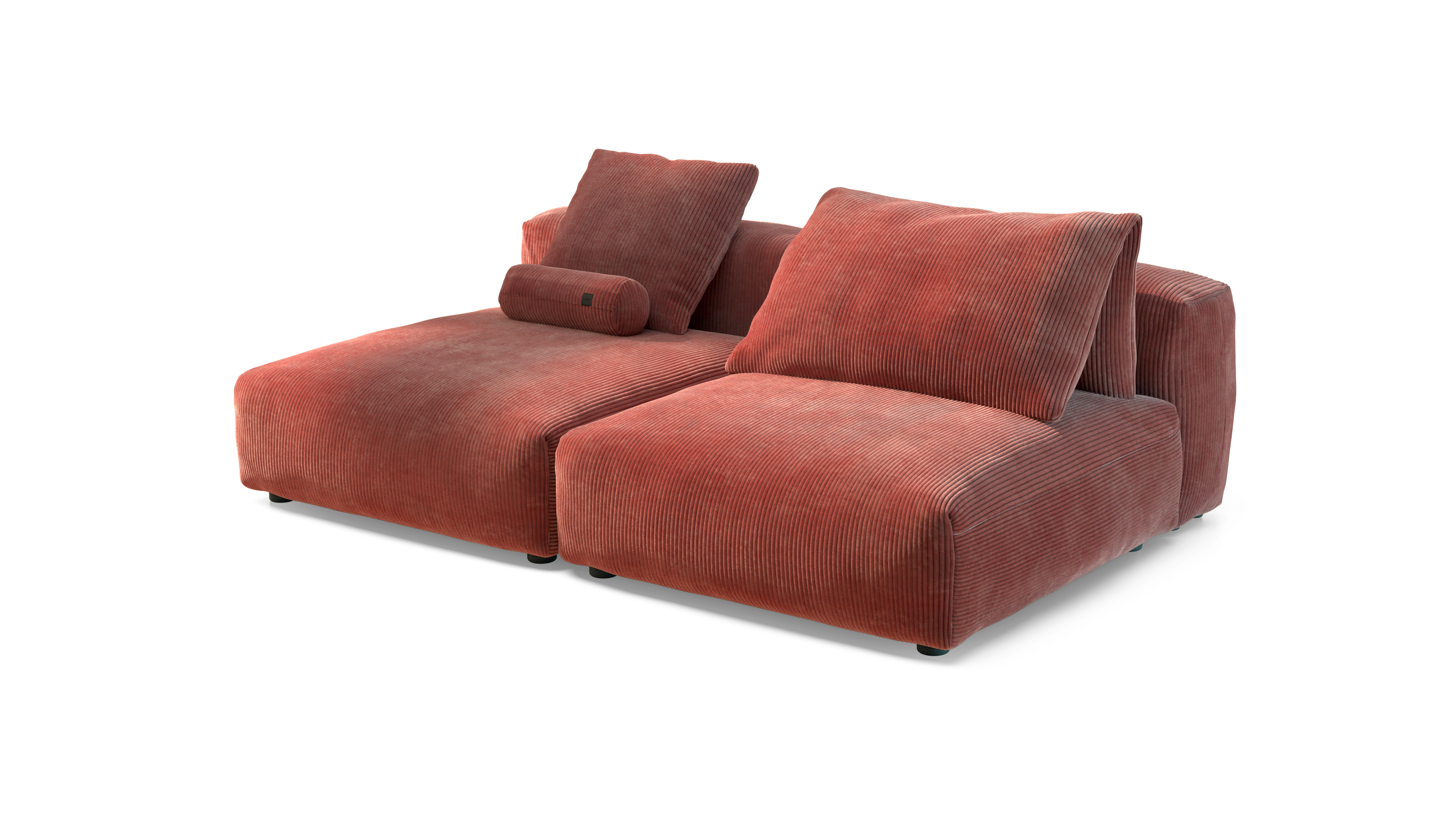 vetsak Sofa Set 01 XLarge divano 3,5 posti Cord Velour Brick