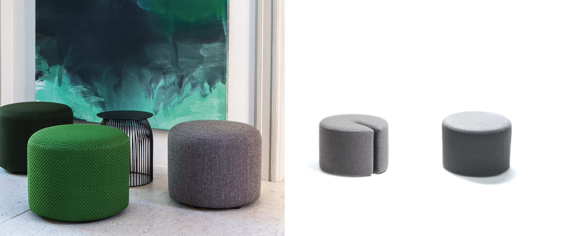 La Cividina Molecule pouf soggiorno