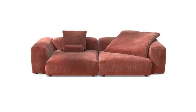 vetsak Sofa Set 02 Large divano Cord Velour Brick 272x115 grande