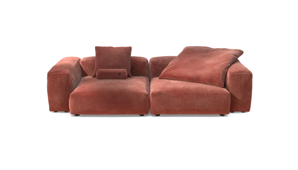 vetsak Sofa Set 02 Large divano Cord Velour Brick 272x115 grande