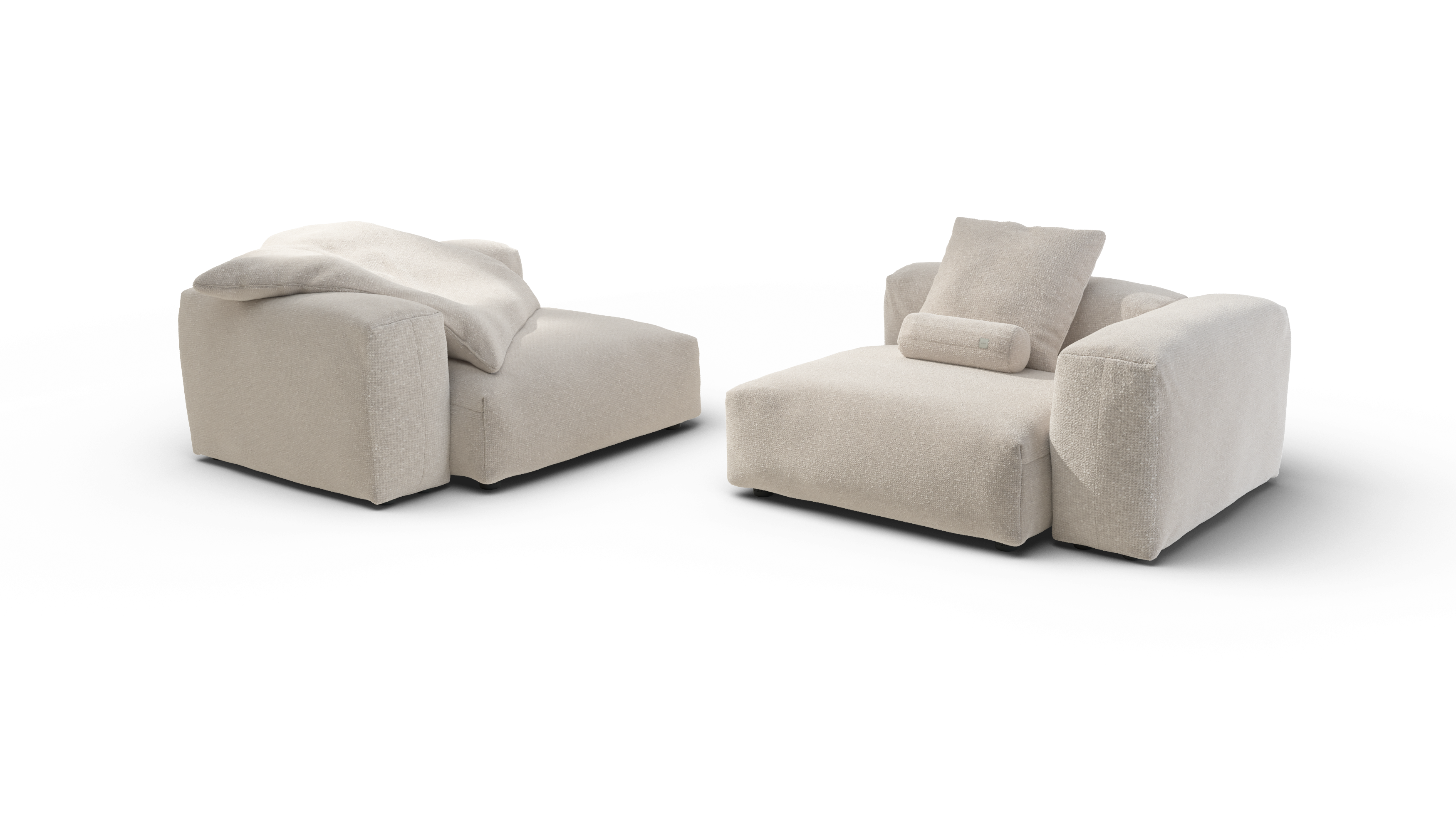 vetsak Sofa Set 02 Large divano modulare crema nub 272x115