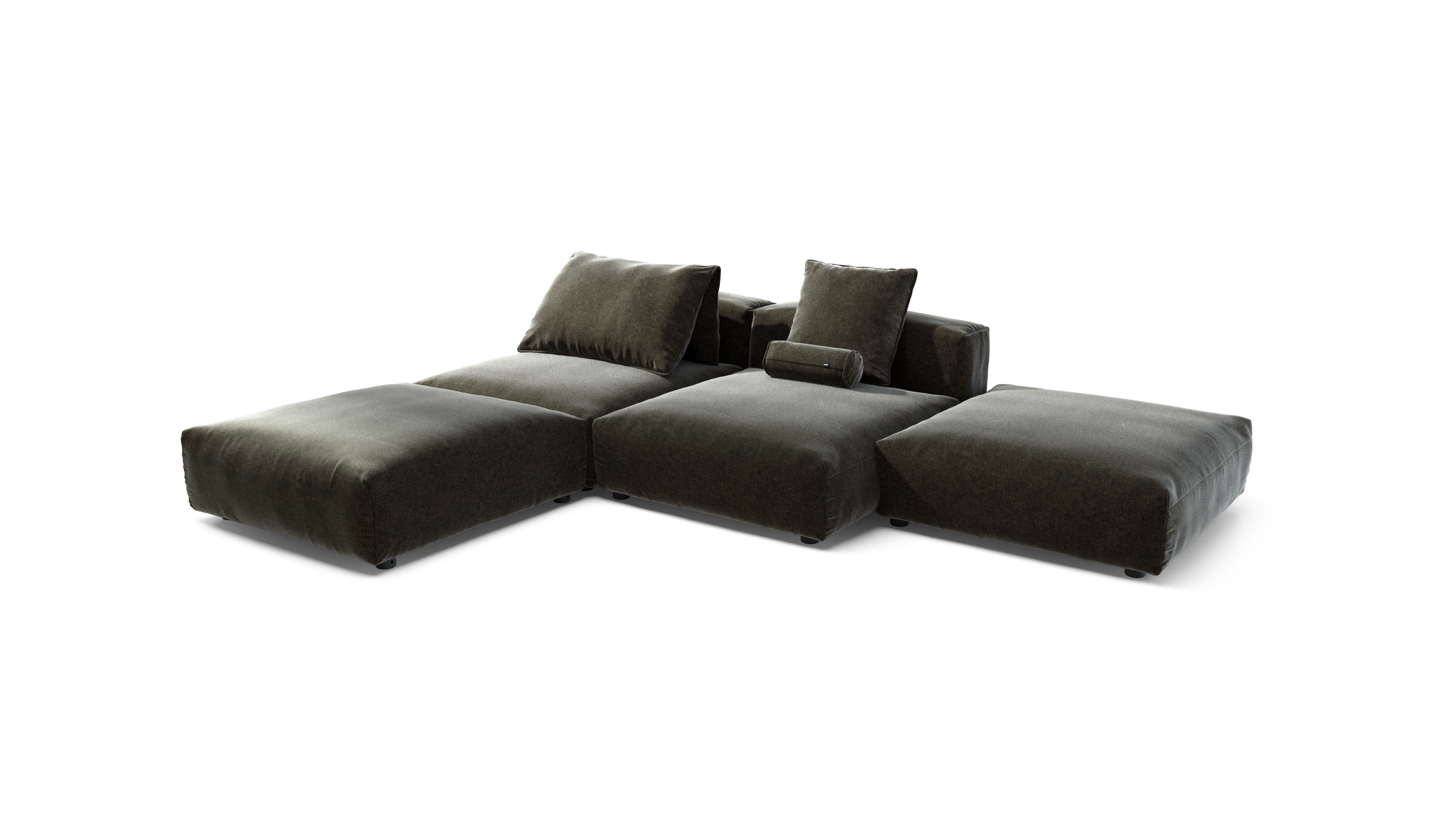 vetsak Sofa Set 08 Daybed divano modulare Suave Antracite 6 posti