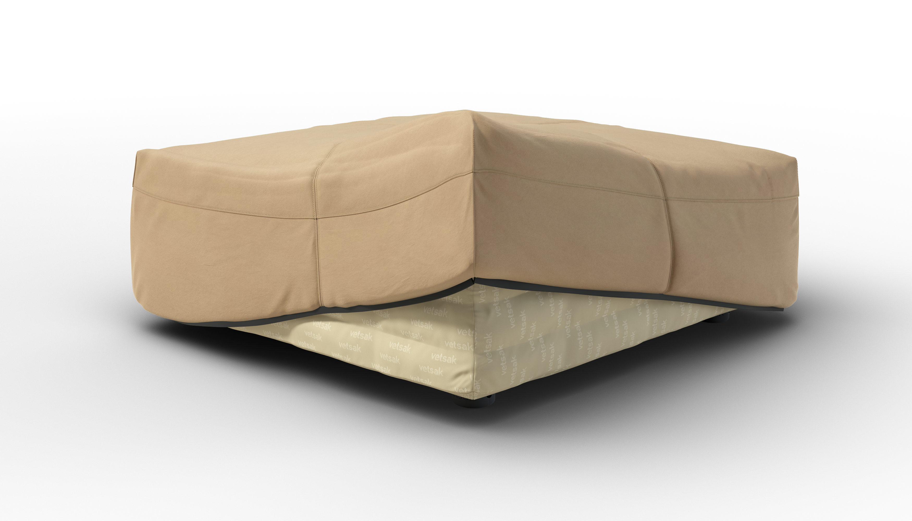 vetsak Cover Sofa Seat Medium fodera pelle beige 84x84