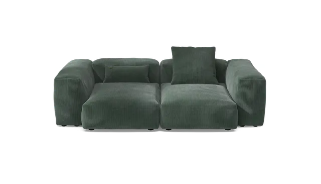 vetsak Sofa Set 02 Medium divano modulare velluto verde 230x115