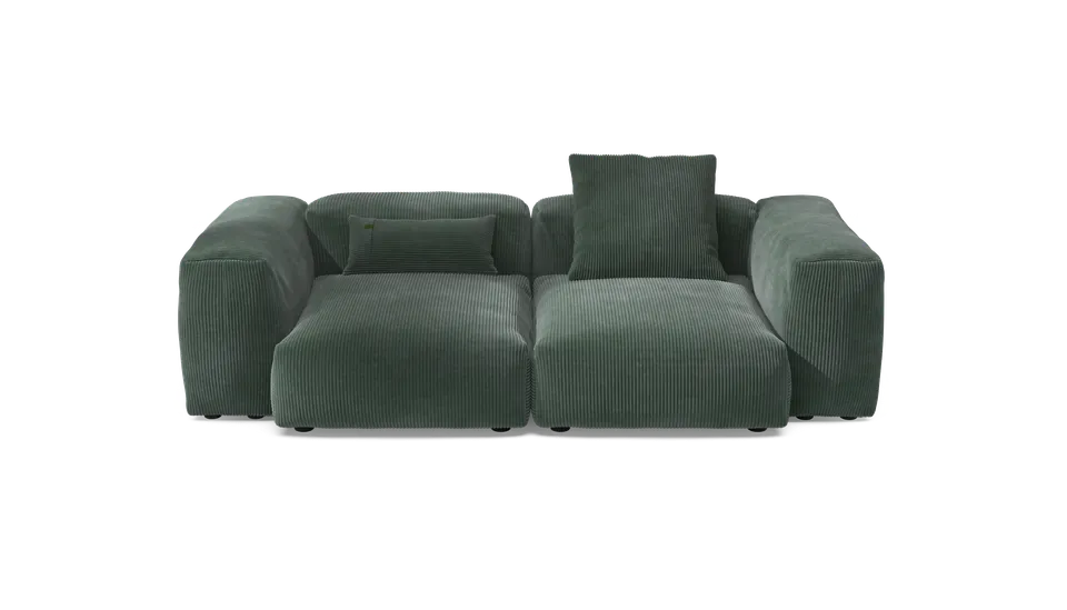 vetsak Sofa Set 02 Medium divano modulare velluto verde 230x115