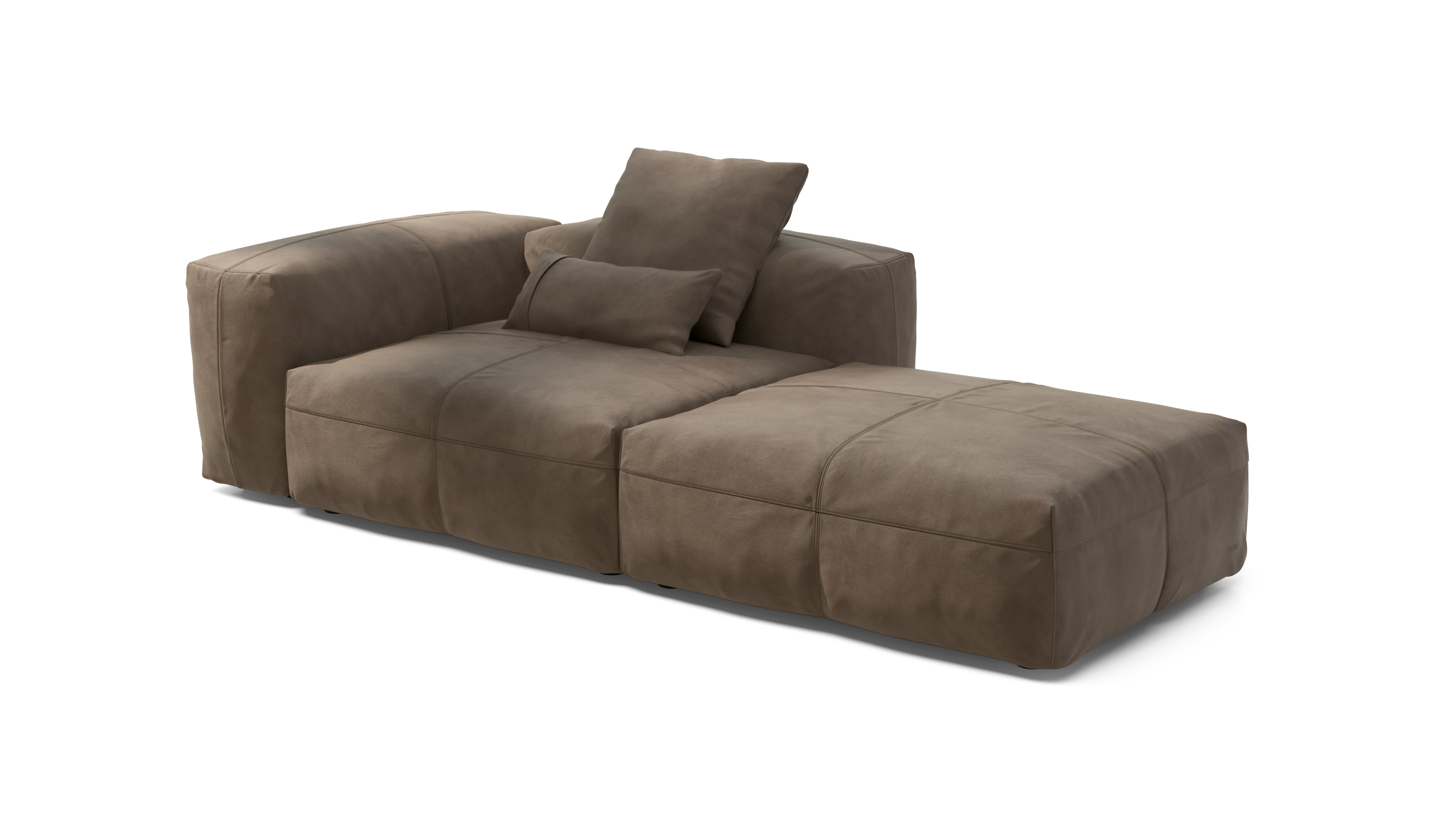 vetsak Sofa Set 01 Large divano pelle cacao 4 posti