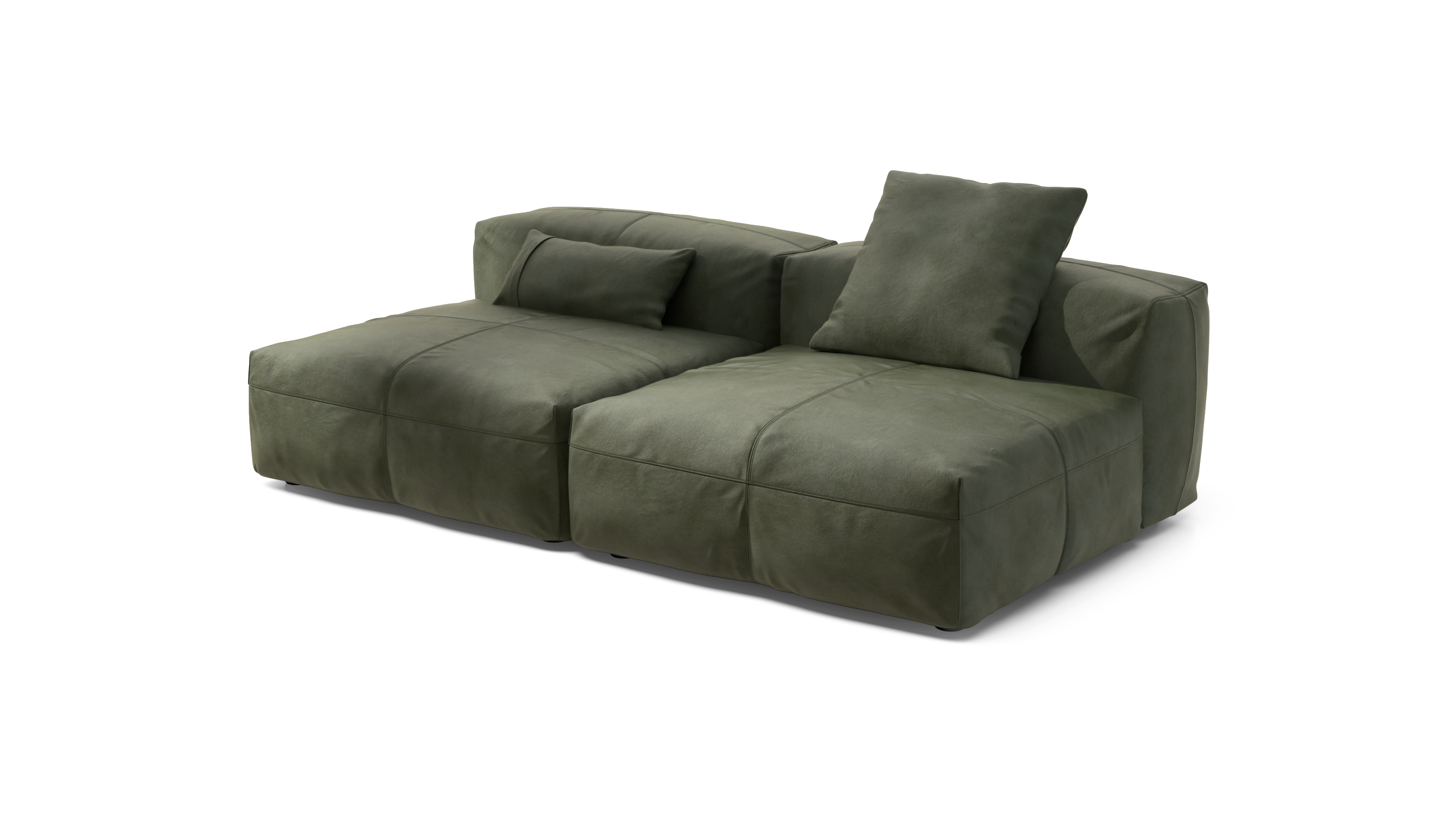 vetsak Sofa Set 01 Large divano pelle oliva