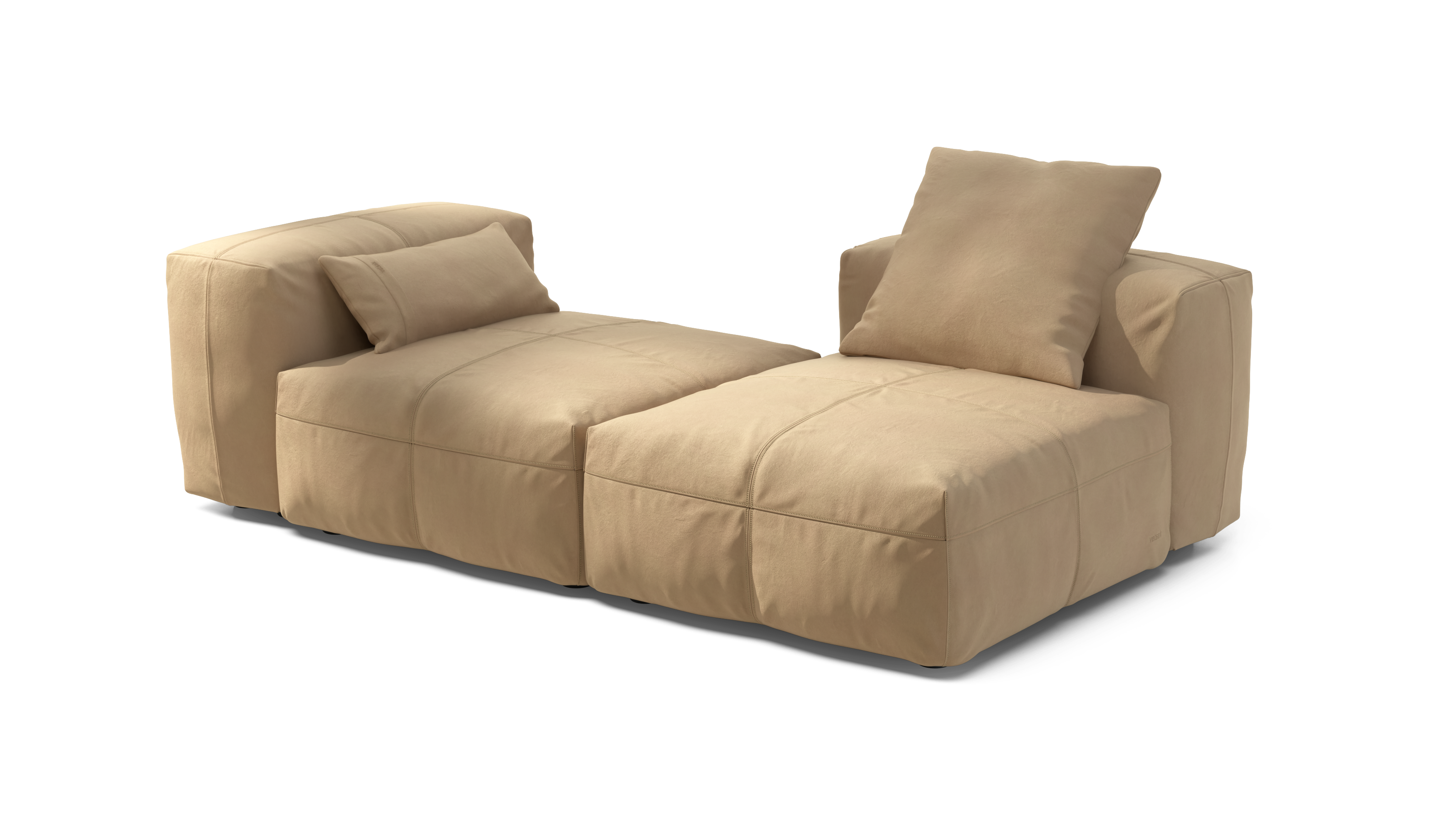 Vetsak Sofa Set 01 Medium divano beige pelle modulare