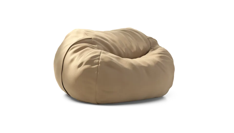 vetsak Pouf Large pouf pelle beige