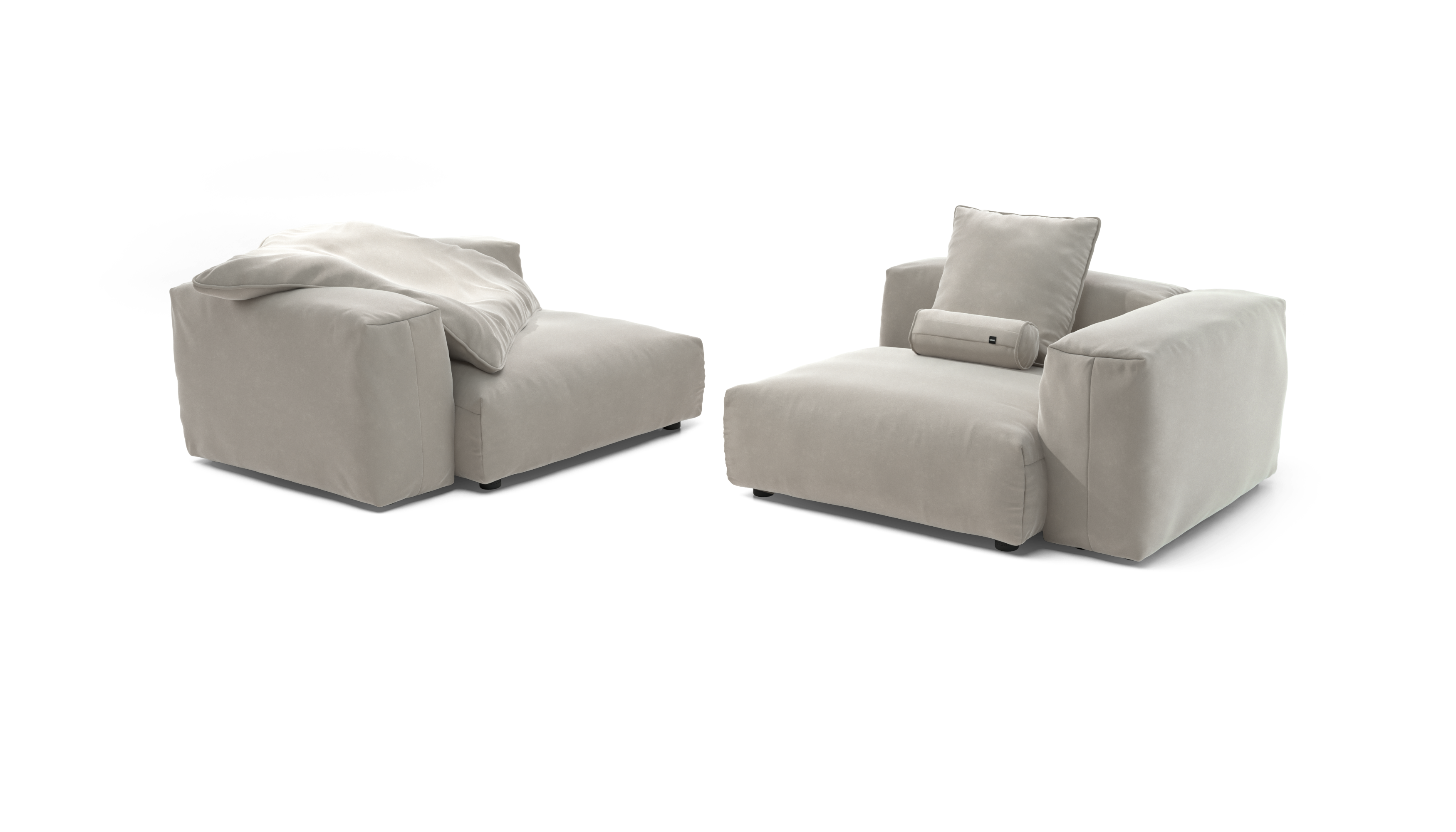 vetsak Sofa Set 02 Large divano modulare Suave Clay 272x115