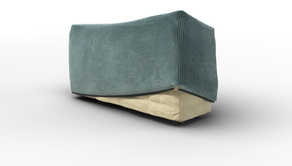 vetsak Cover Sofa Side Medium fodera Mint Cord Velour 84x31