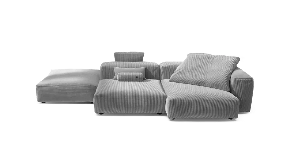 vetsak Sofa Set 09 The Island divano grigio chiaro velluto